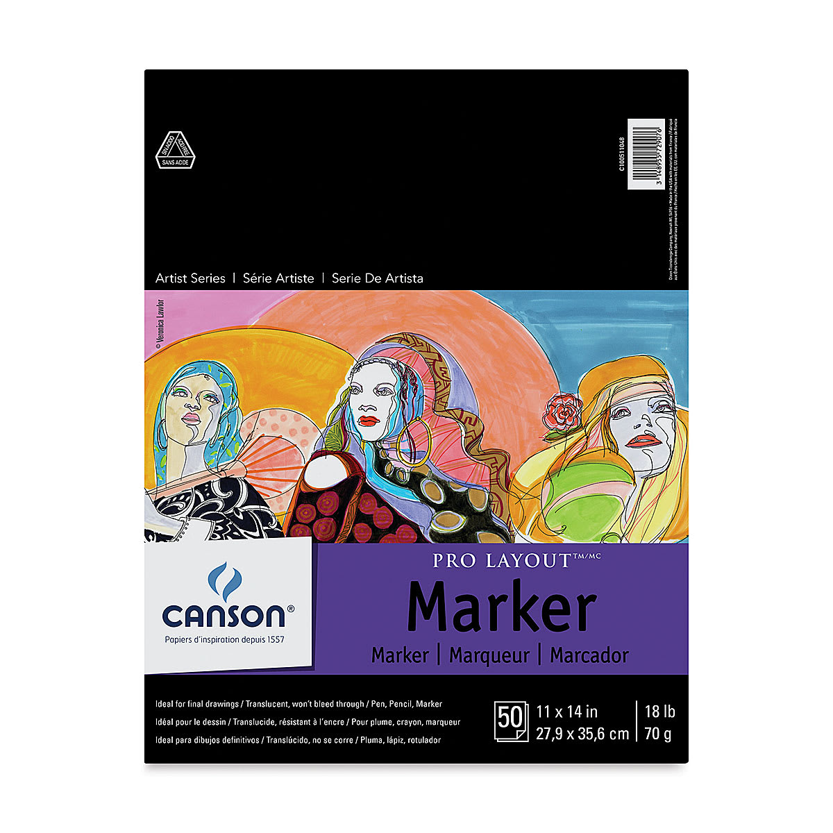 Canson Pro-Layout Marker Paper - 11" x 14", 50 Sheets