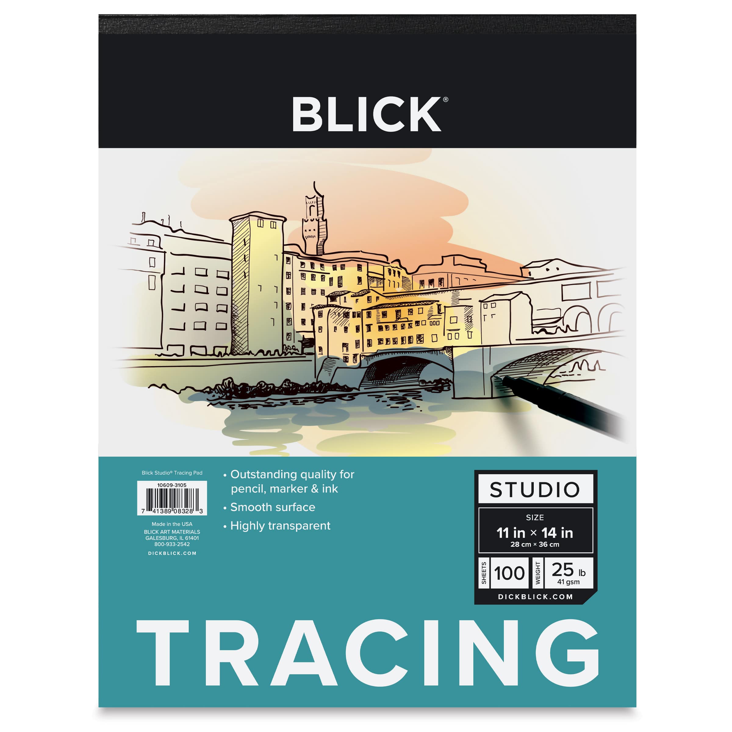 Blick Studio Tracing Paper Pad - 11" x 14", 100 Sheets