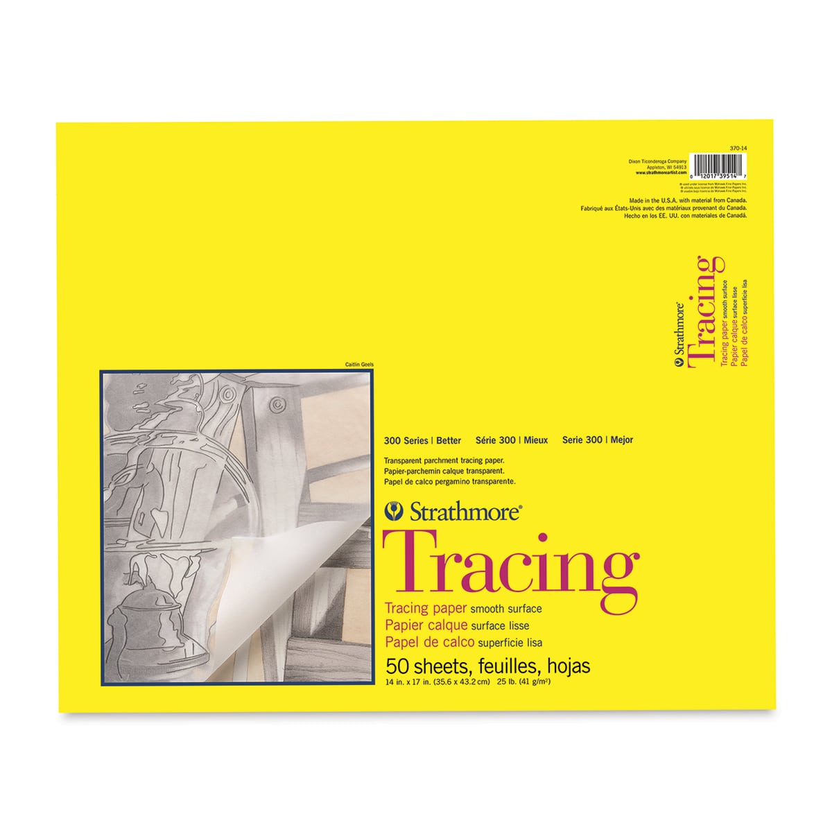 Strathmore® 300 Series Tracing Paper Pad in White | 14" x 17"