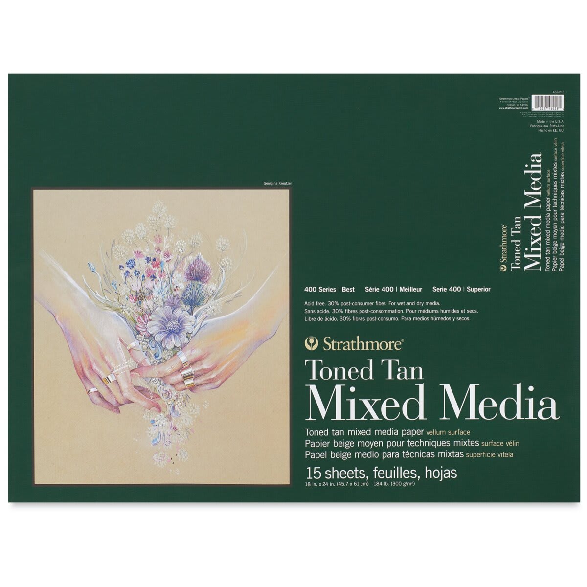Strathmore® 400 Series Recycled Toned Tan Mixed Media Paper Pad | 18" x 24"