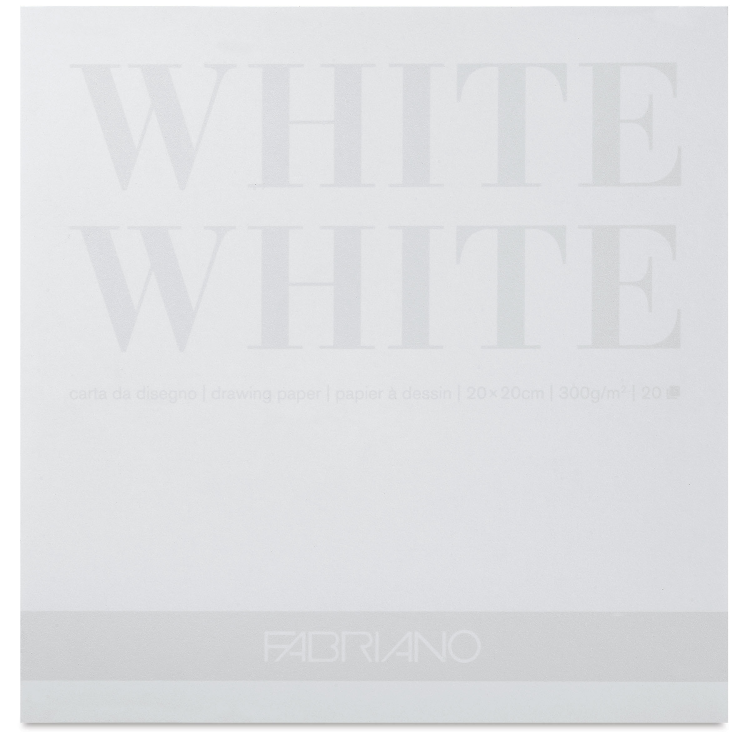 Fabriano White White Pad - 8" x 8", 300 gsm, 20 Sheets