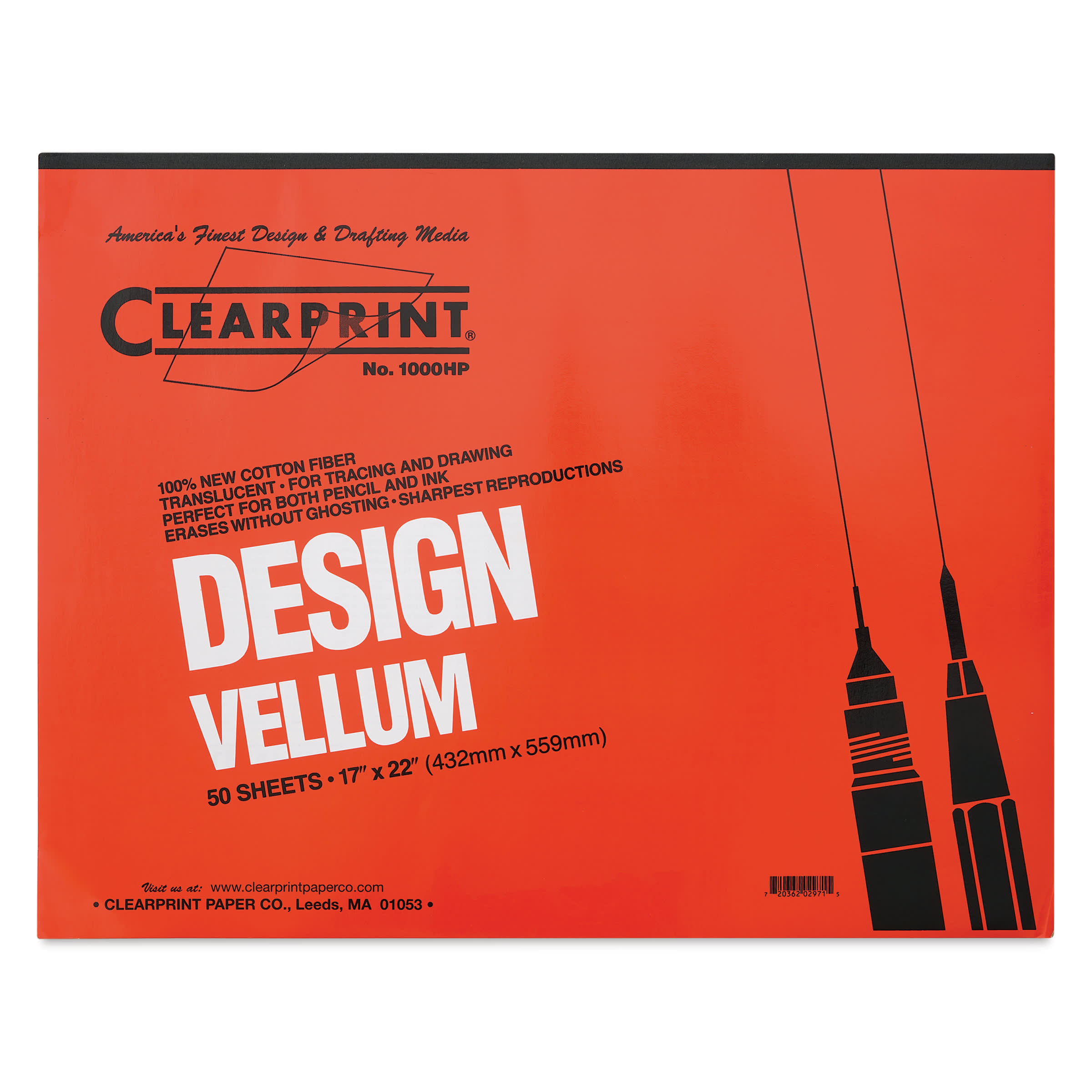 Clearprint Design Vellum Pad No. 1000Hp 17 In. X 22 In. Pad Of 50 (10001420)
