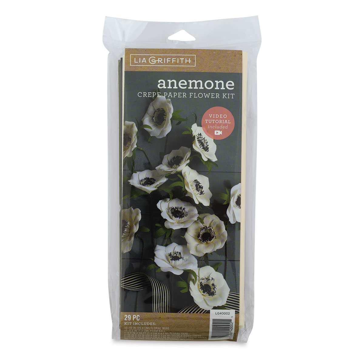 Lia Griffith Crepe Paper Flower Kit - Anemone, 29 Pieces