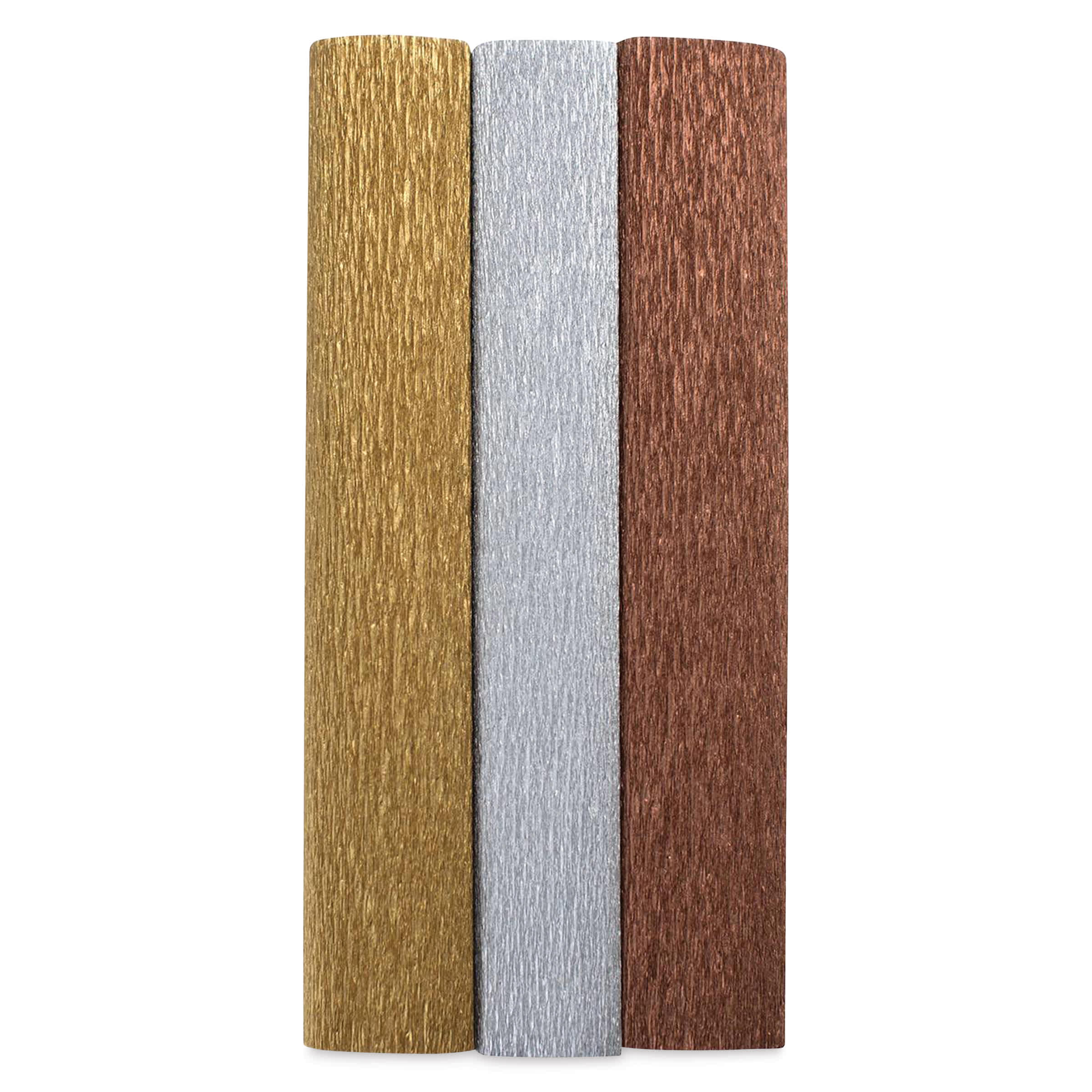 Lia Griffith Crepe Paper - Extra Fine Half Sheets, Metallic, Pkg of 3