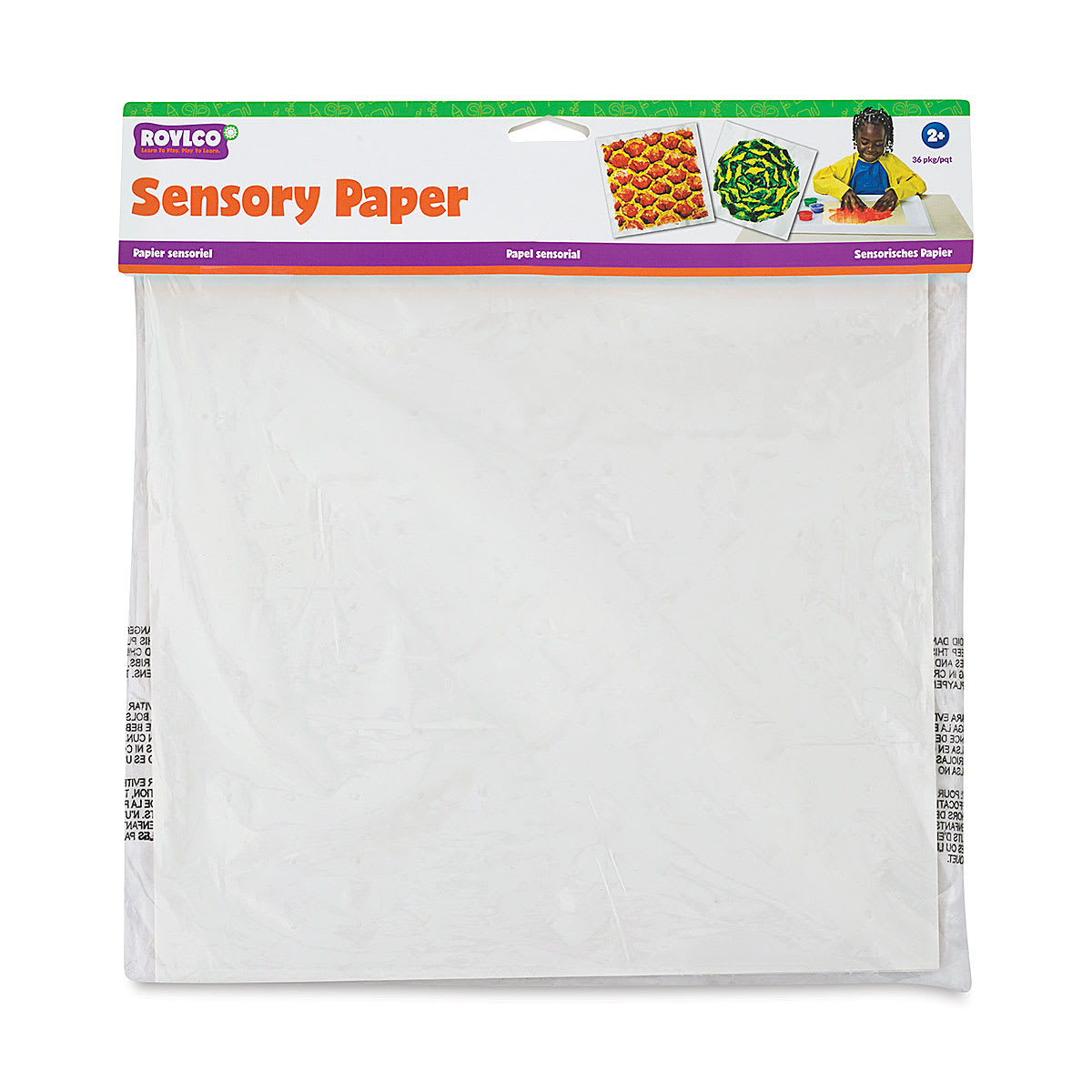 Roylco Sensory Paper - 12" x 12", Pkg of 36 Sheets