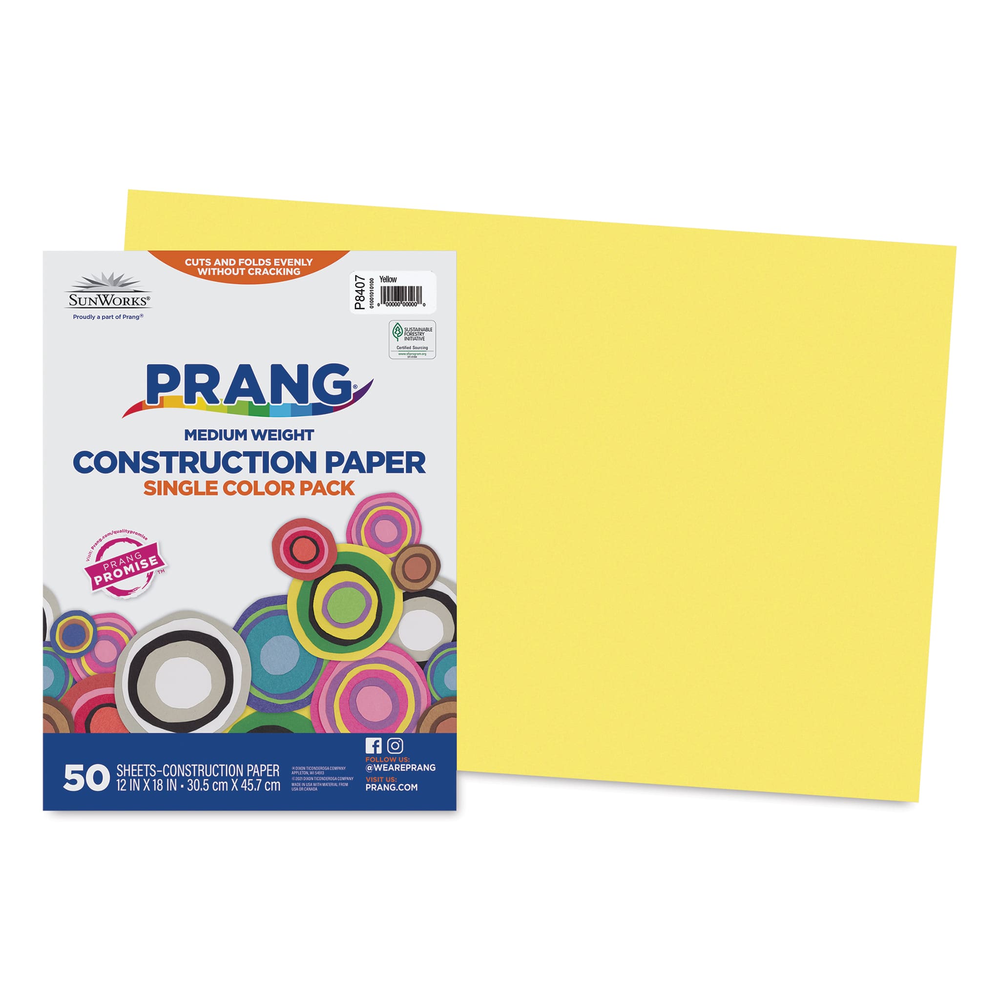 Prang 12 x 18 Construction Paper, Yellow, 50 Sheets/Pack (P8407-0001) | Quill