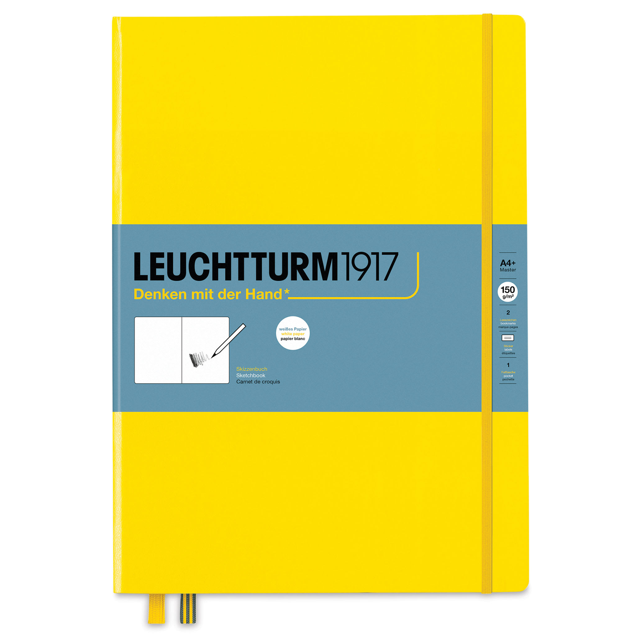 Leuchtturm Hardcover Master Plain Sketchbook A4+ - Lemon