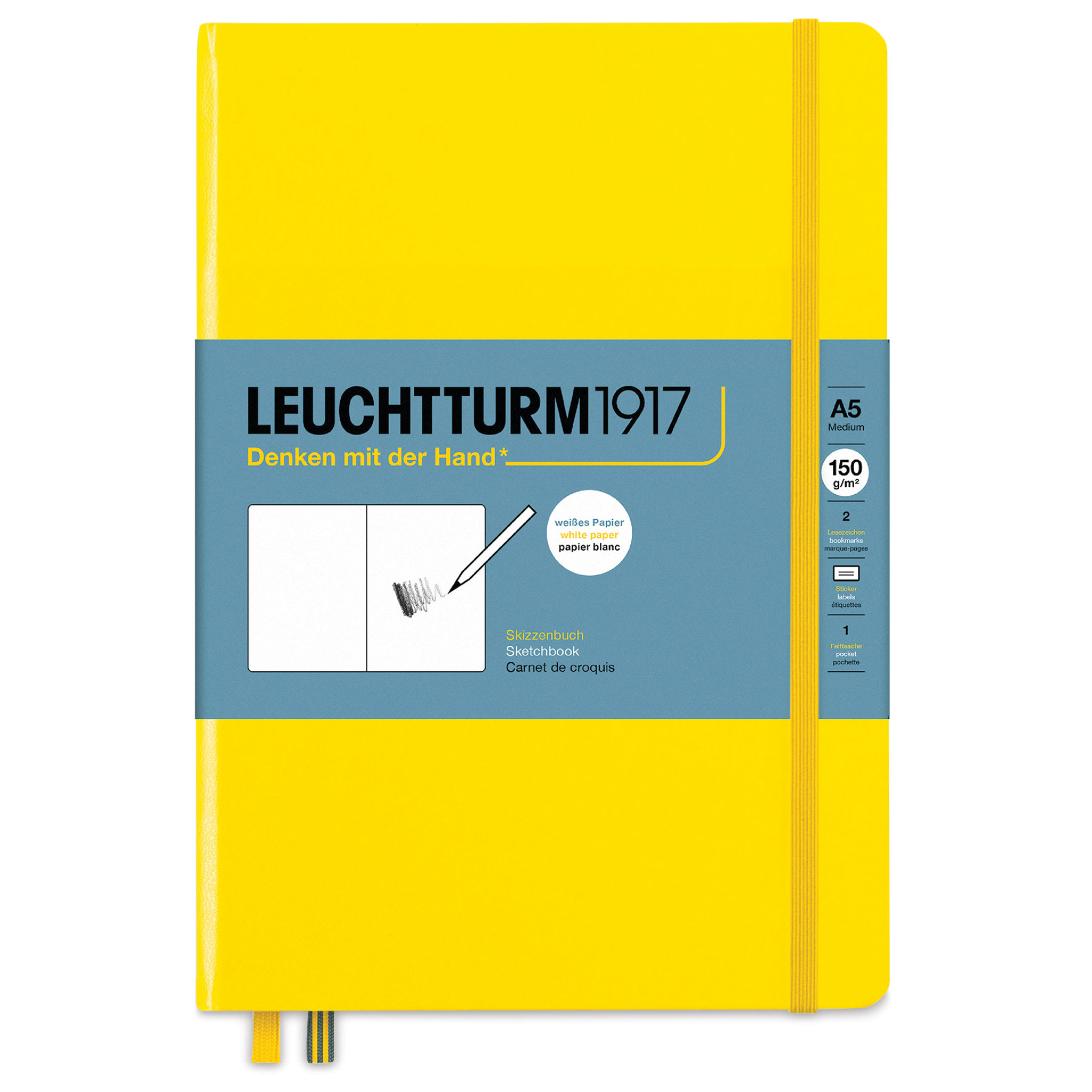 Leuchtturm1917 Sketchbook - Lemon, Portrait, 5-3/4" x 8-1/4"