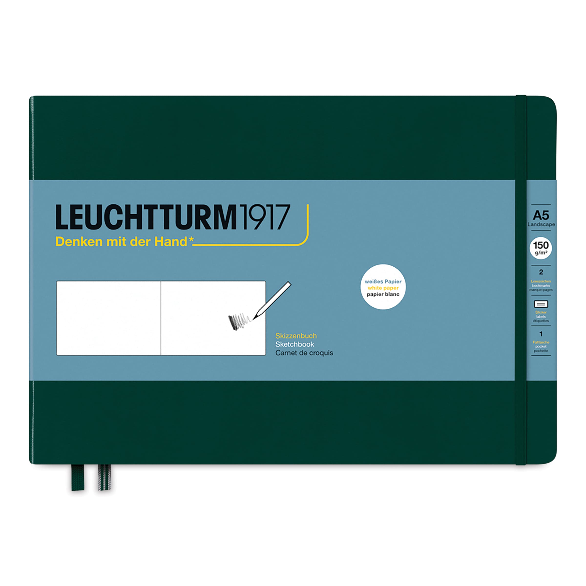 Leuchtturm1917 Sketchbook - Forest Green, 5-3/4" x 8-1/4"