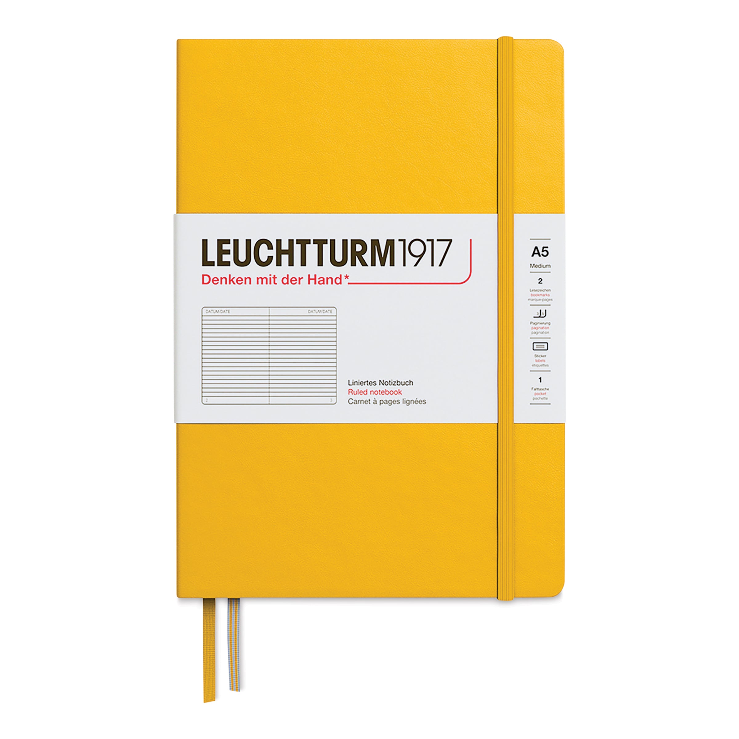 Leuchtturm1917 Ruled Hardbound Notebook - Sunflower, 5-3/4" x 8-1/4"