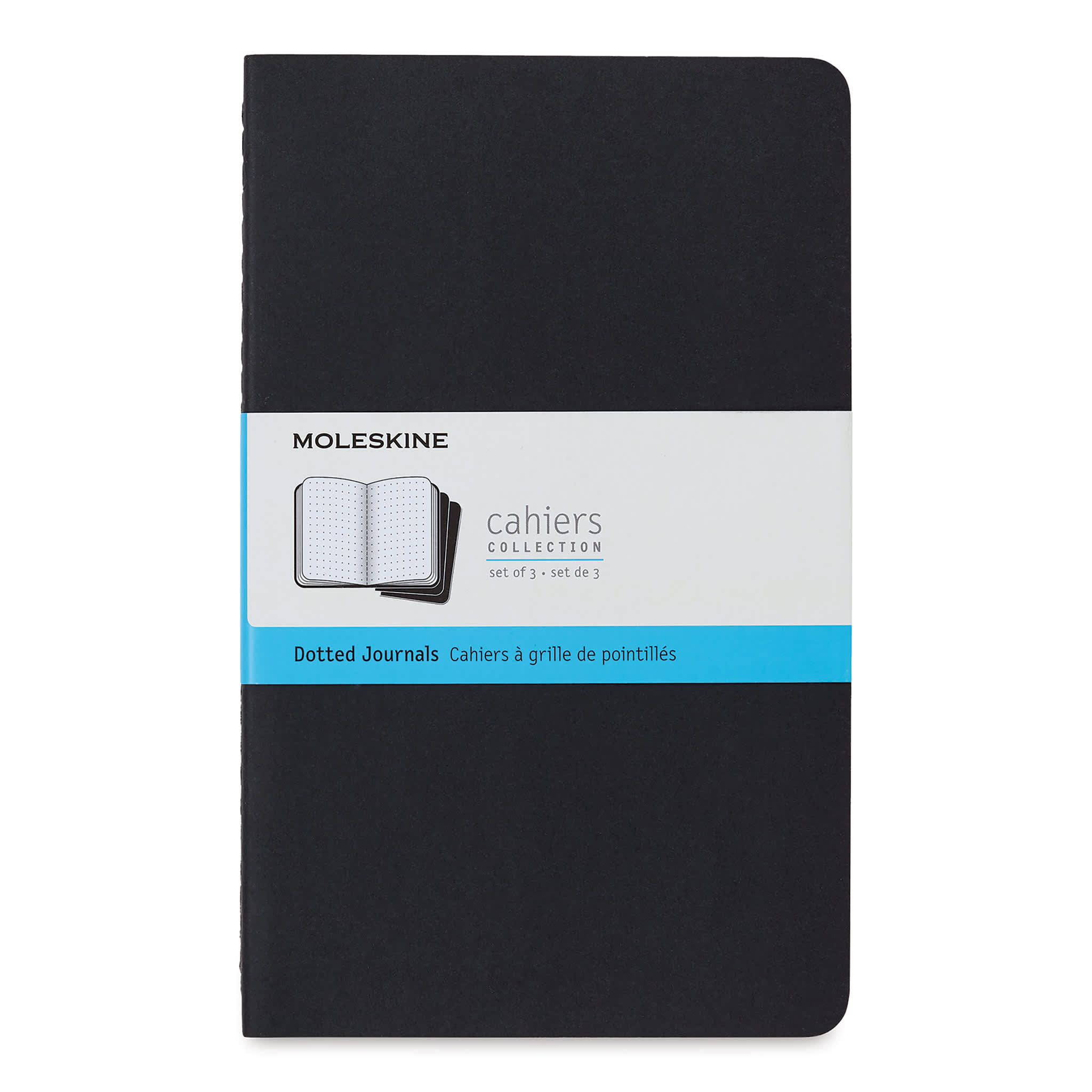 Moleskine Cahier Journal, 5 x 8.25, Dotted Ruled, Black, 80 Pages, 3/Pack (719213) | Quill
