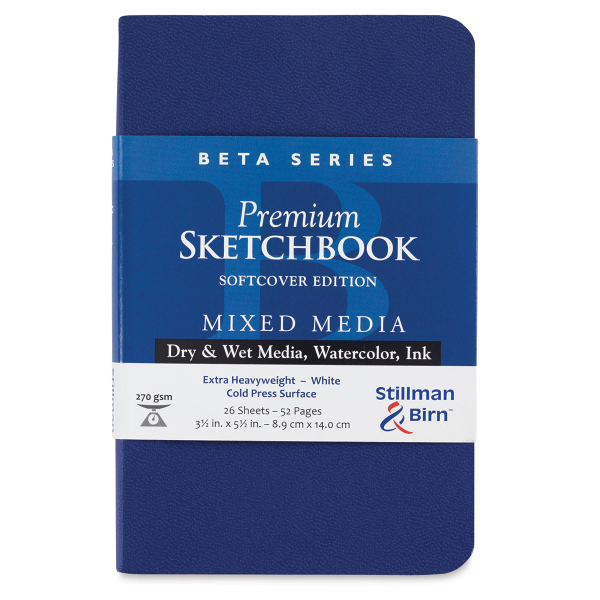 Stillman & Birn Beta Series Sketchbook - 5-1/2" x 3-1/2", Soft Cover, 26 Sheets