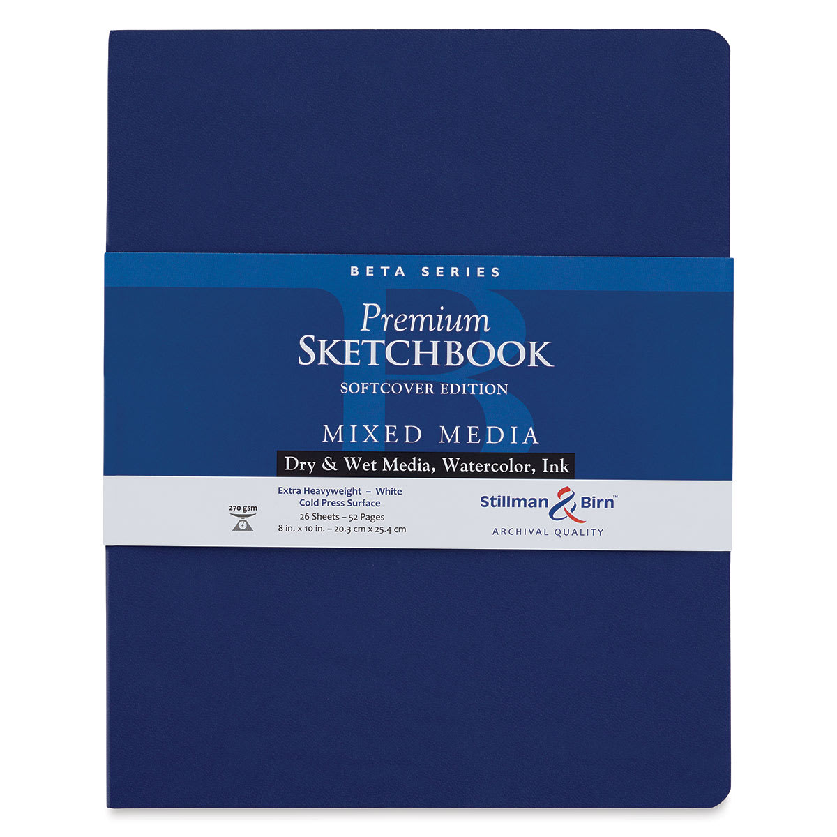 Stillman & Birn Beta Series Sketchbook - 10" x 8", Soft Cover, 26 Sheets
