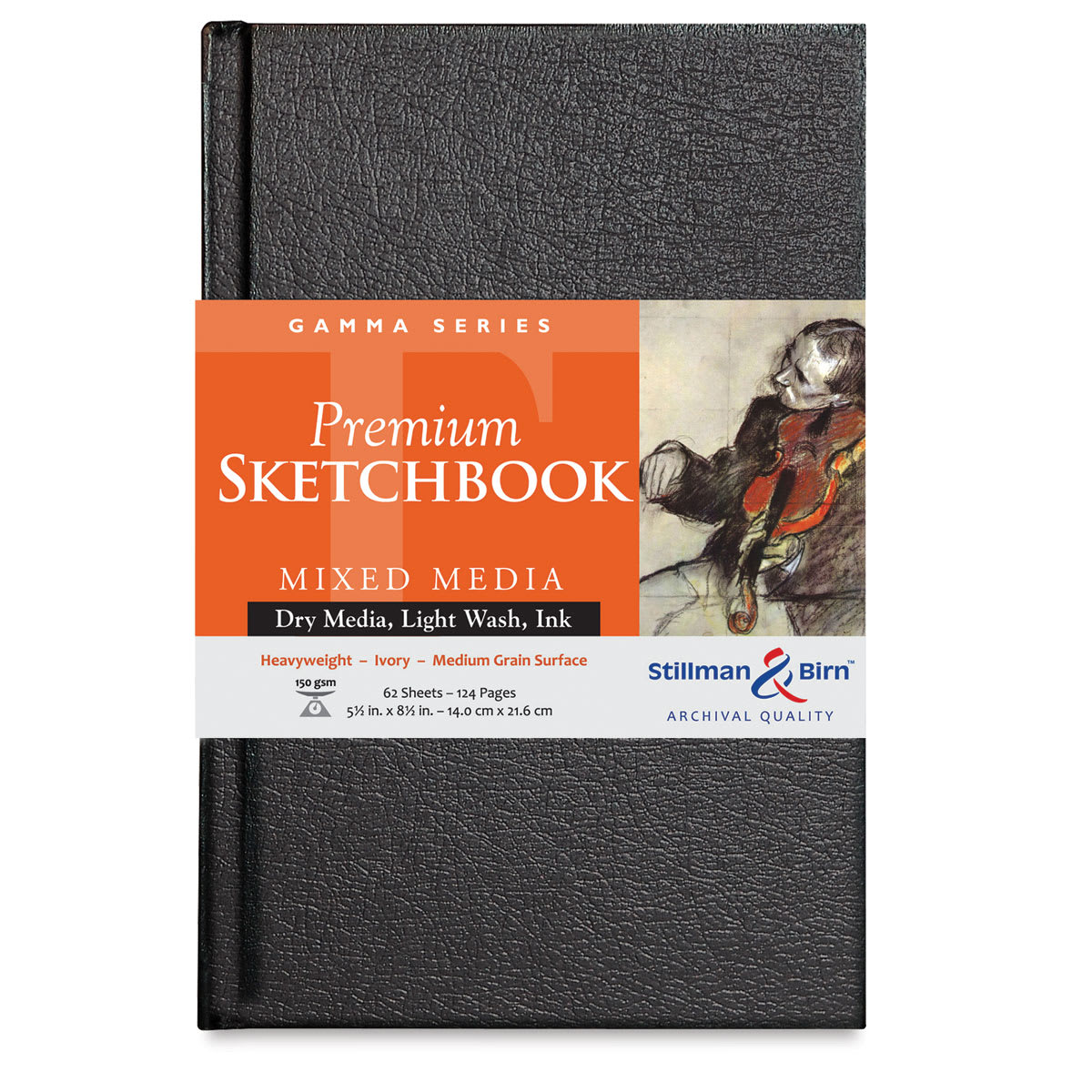 Stillman & Birn Gamma Series Hardcover Sketchbook - 8-1/2" x 5-1/2", Portrait, 62 Sheets