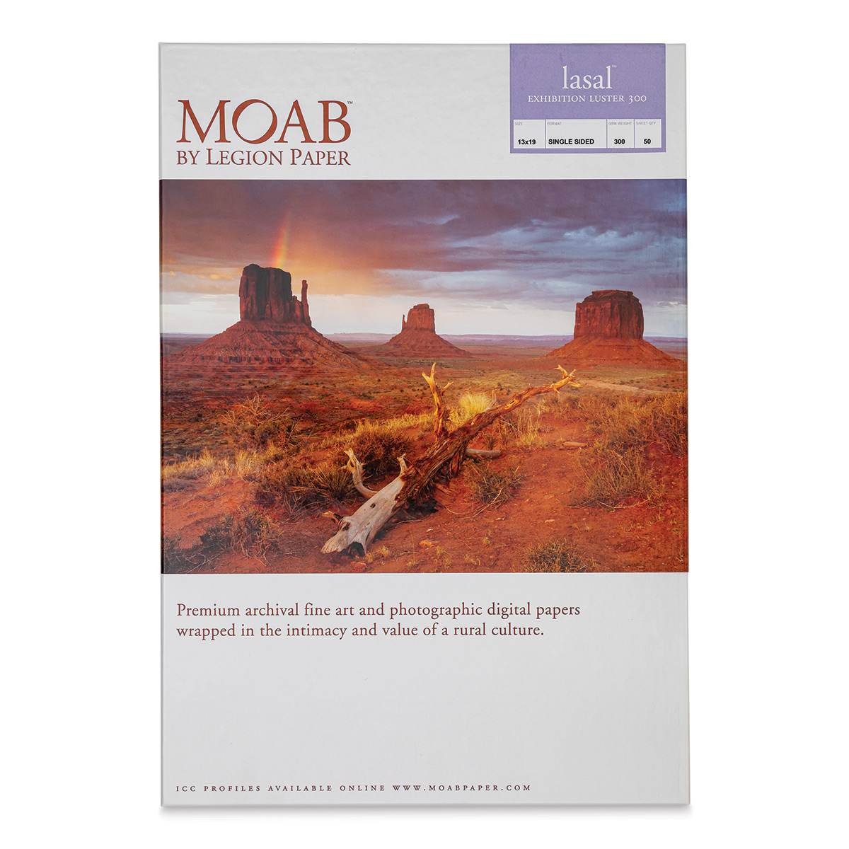 Legion Moab Lasal Exhibition Lusters - 13" x 19", White, Pkg of 50