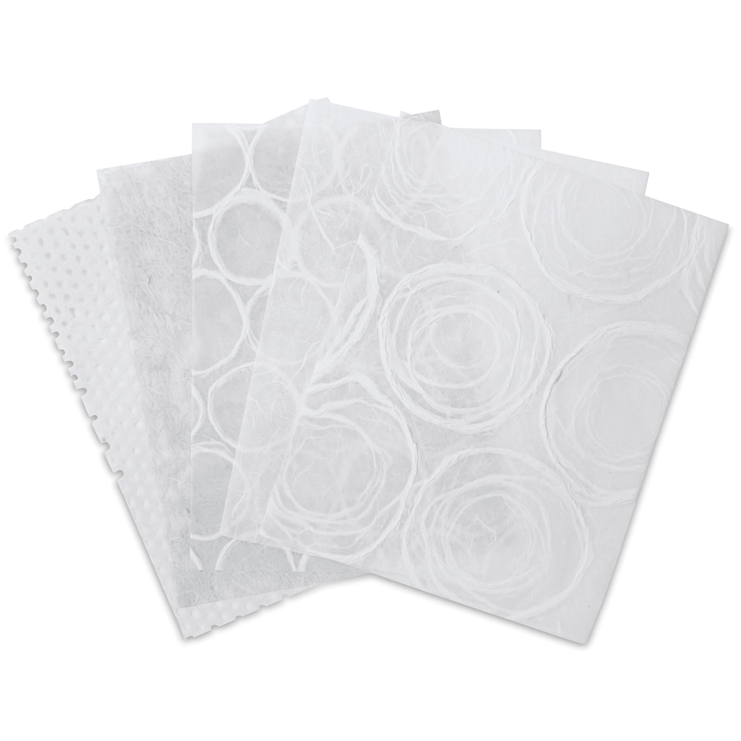 Black Ink Decorative Papers - 8-1/2" x 11", Assorted Whites, Pkg of 20 Sheets