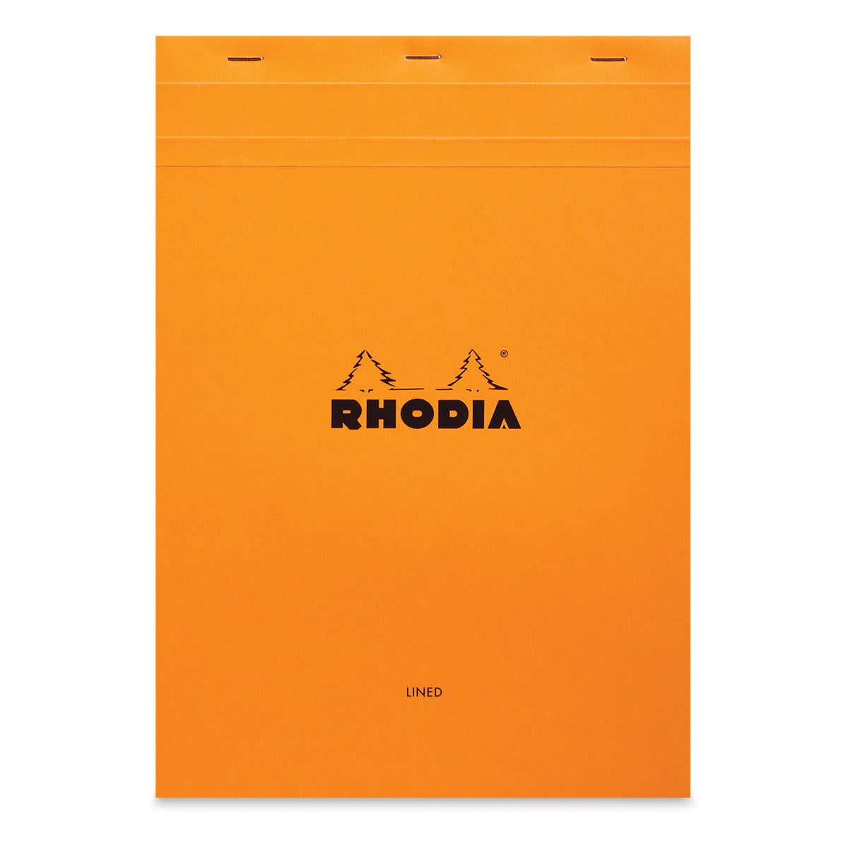 Rhodia Top-Stapled Notepad - Orange, Ruled, 8-1/4" x 11-3/4"
