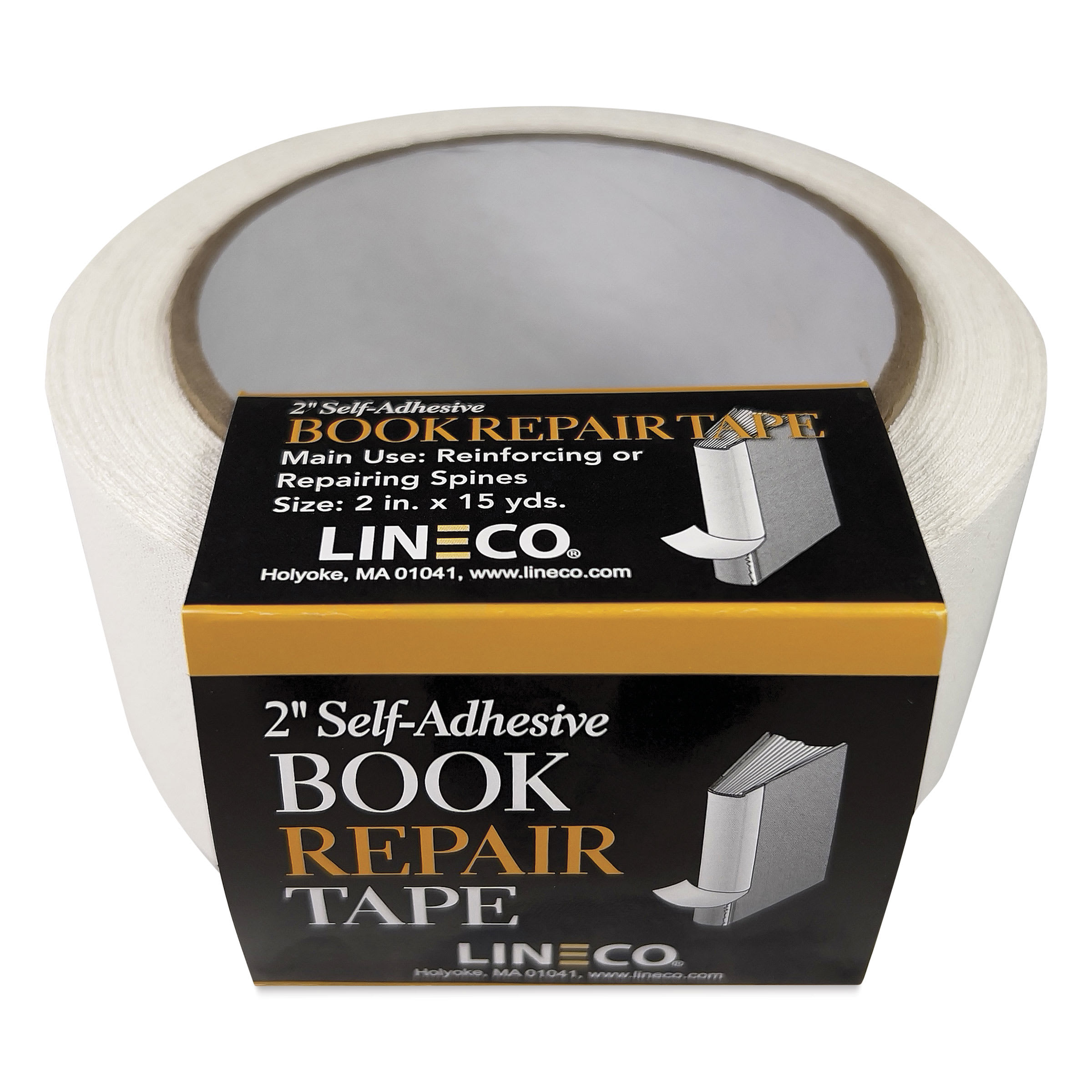 Lineco Spine Repair Tape - 2" x 15 yards, White, Cloth