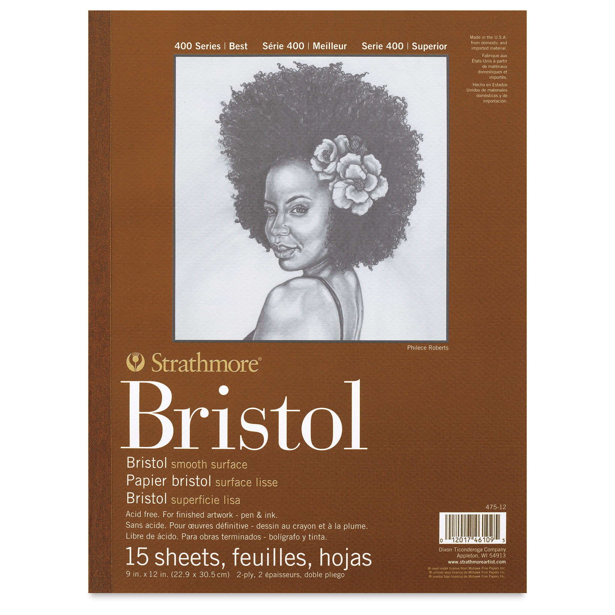 Strathmore Bristol Pad - 9" x 12", 2 Ply, Smooth, 15 Sheets