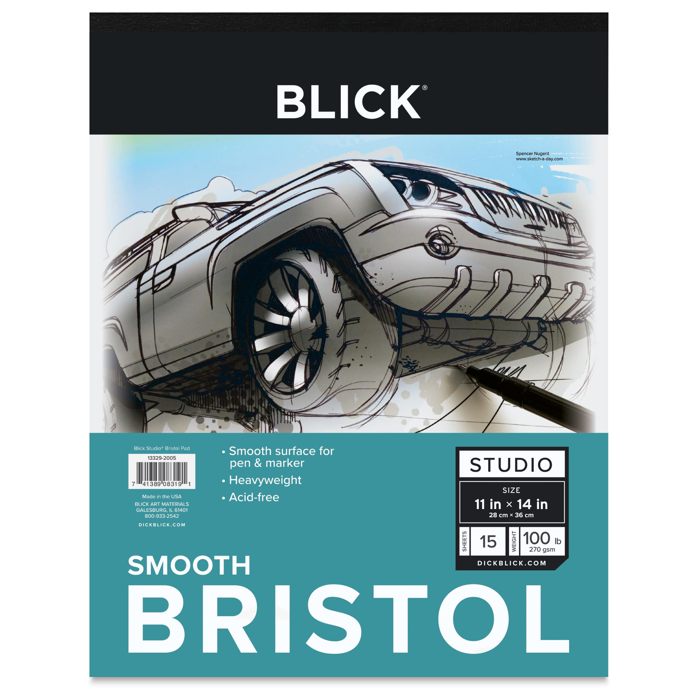 Blick Bristol Pad - 11" x 14", Smooth, 15 Sheets