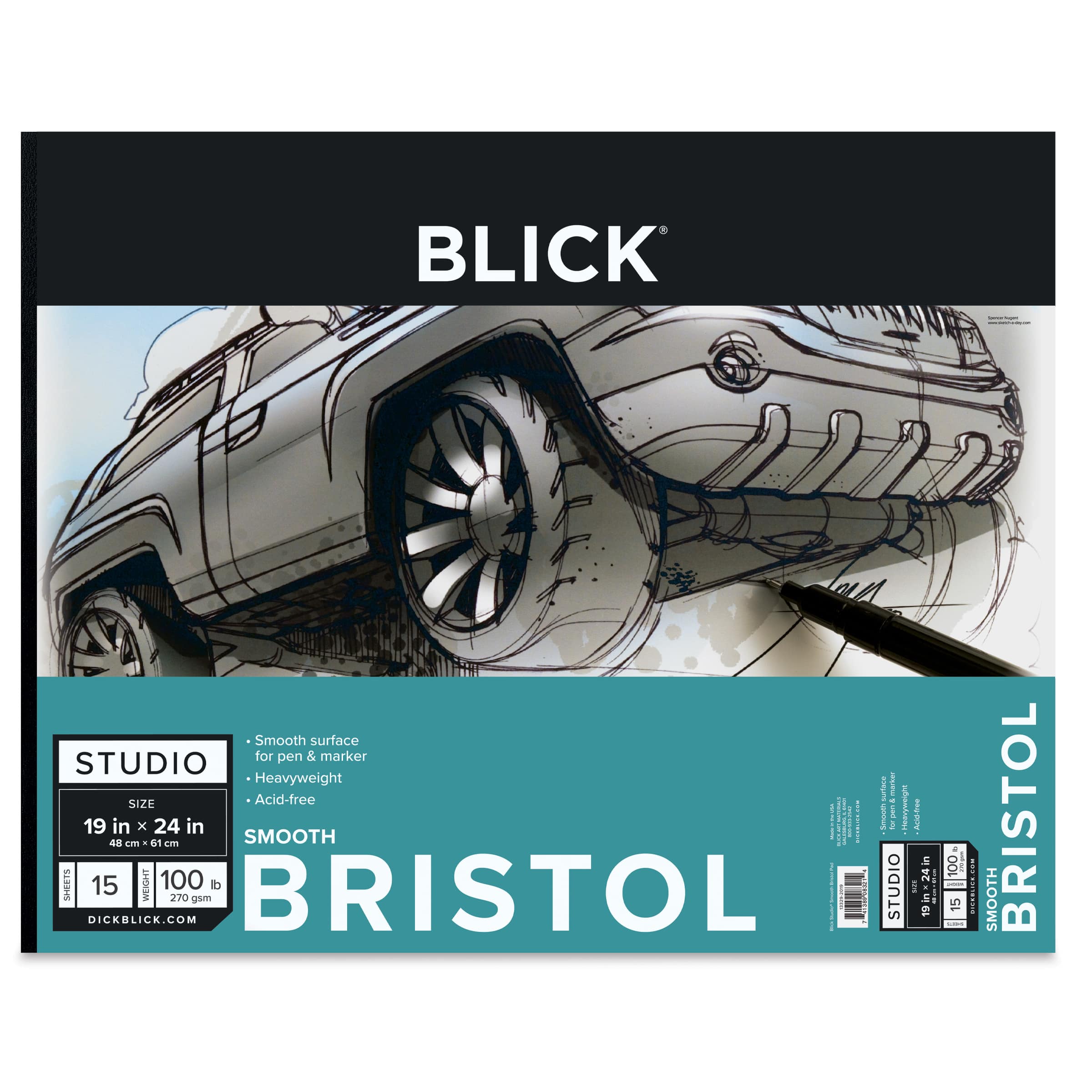 Blick Bristol Pad - 19" x 24", Smooth, 15 Sheets
