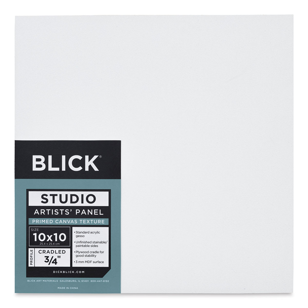 Blick Studio Artists' Board - 10" x 10" x 3/4", Traditional