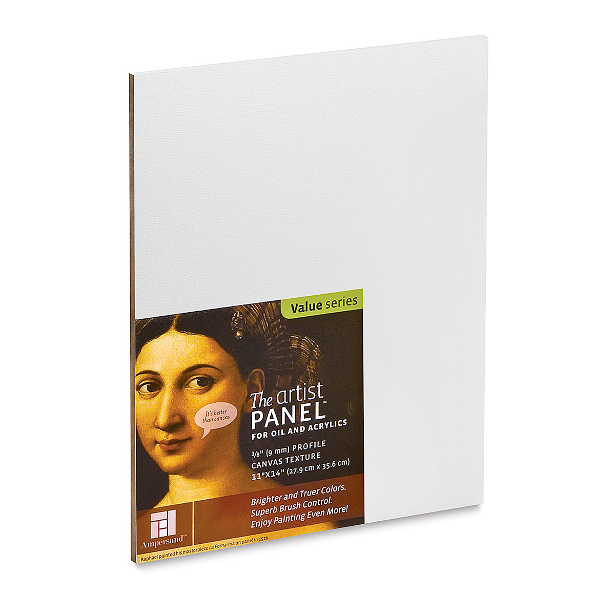 Ampersand The Artist Panel Canvas Texture Flat Profile 11 In. X 14 In. 3/8 In. (AP9M1114)