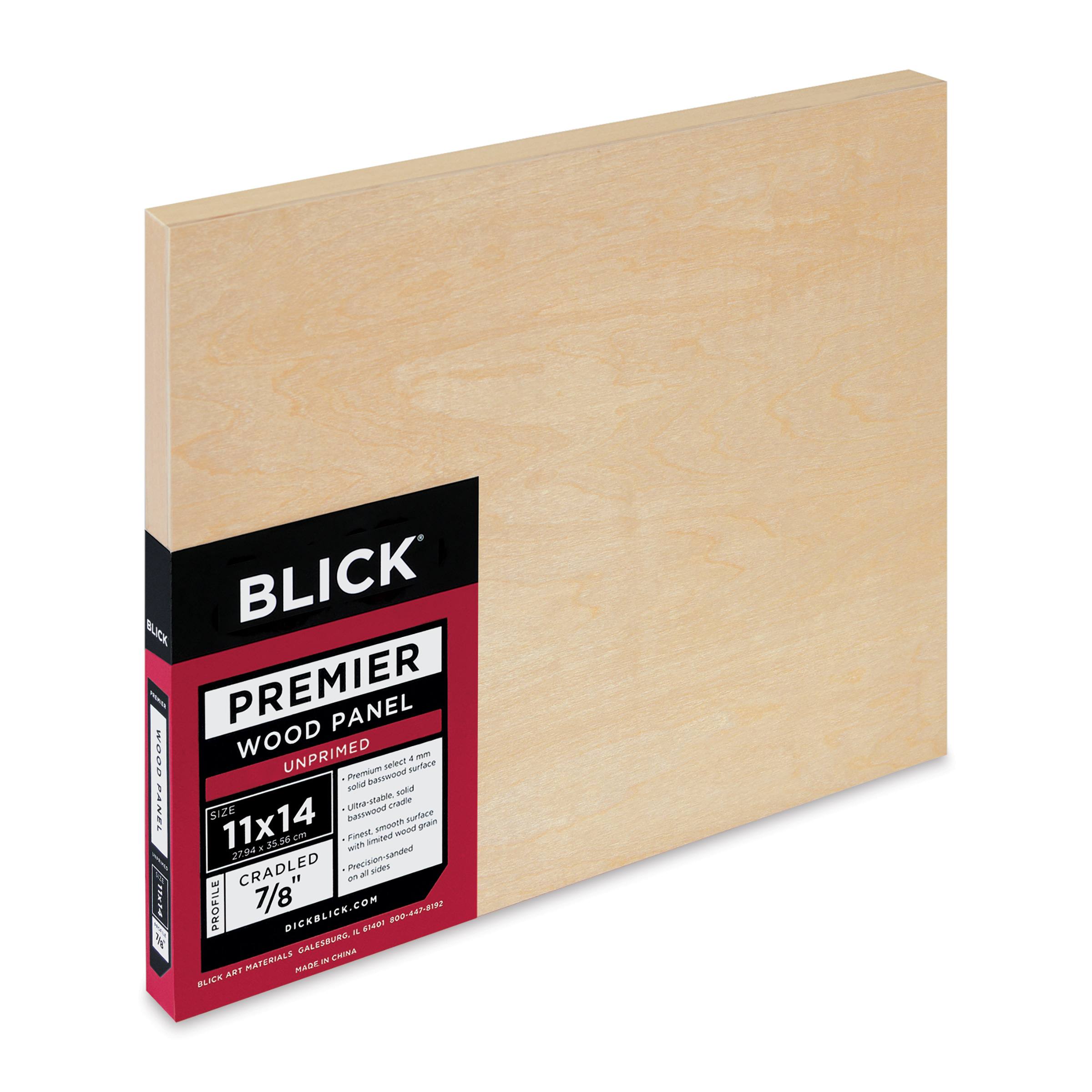 Blick Premier Wood Panel - 11" x 14", 7/8" Traditional Profile, Cradled