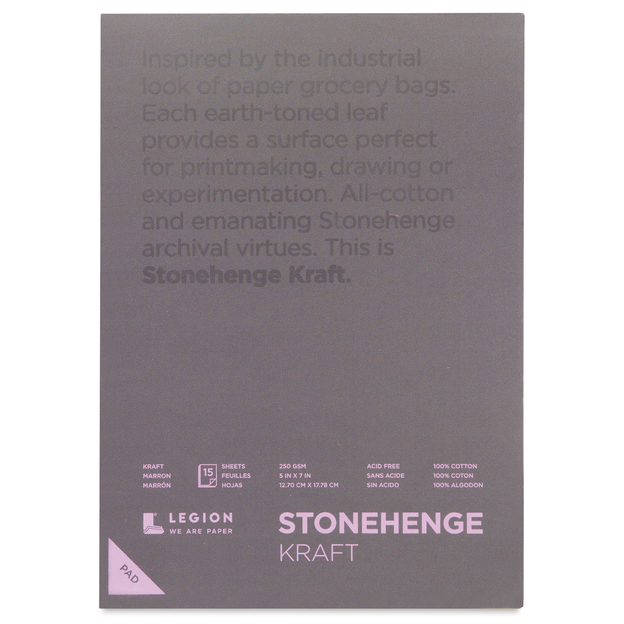 Stonehenge Kraft Drawing Paper Pad - 5" x 7", 90 lb, 15 Sheets