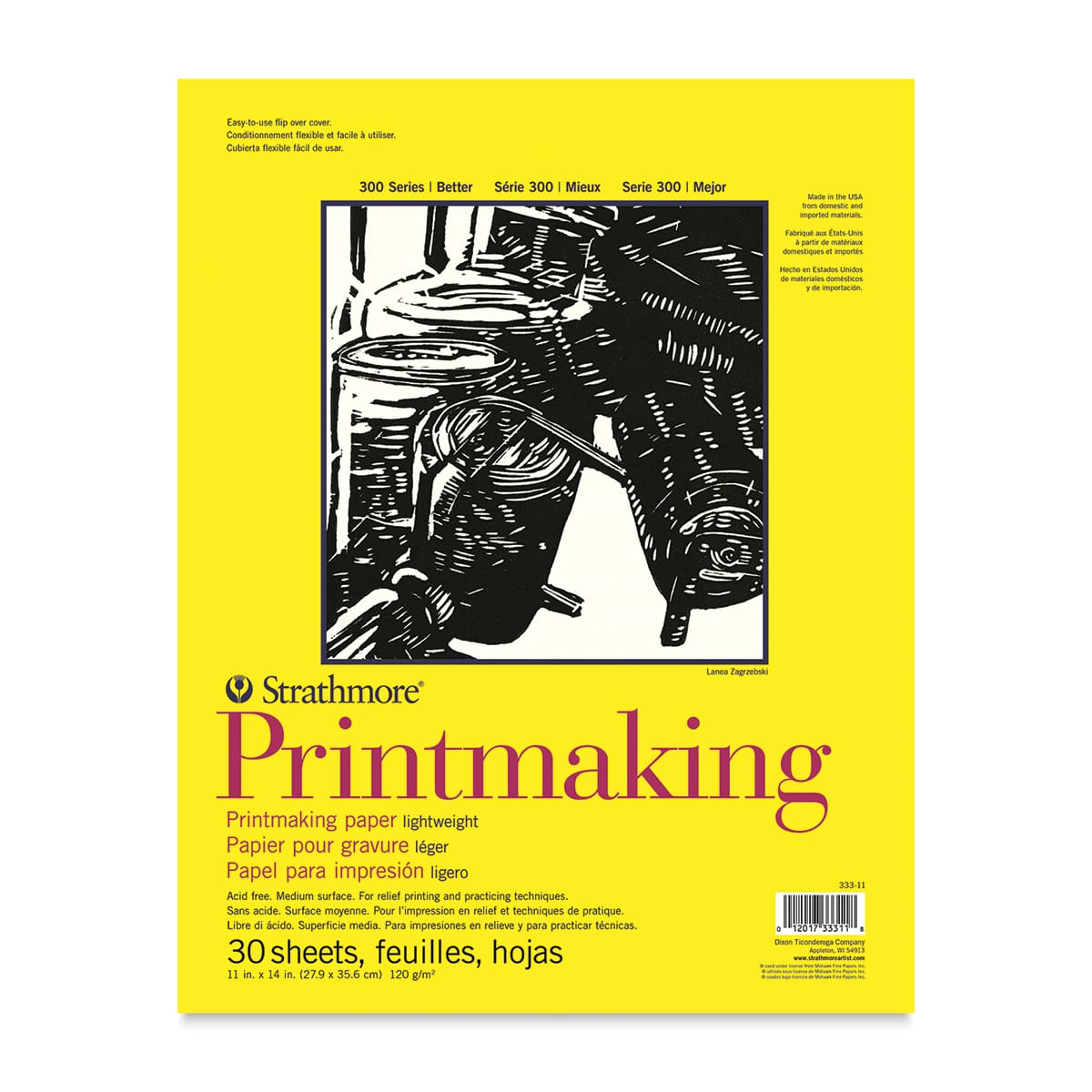 Strathmore® 300 Series Printmaking Lightweight Paper Pad in White | 11" x 14"