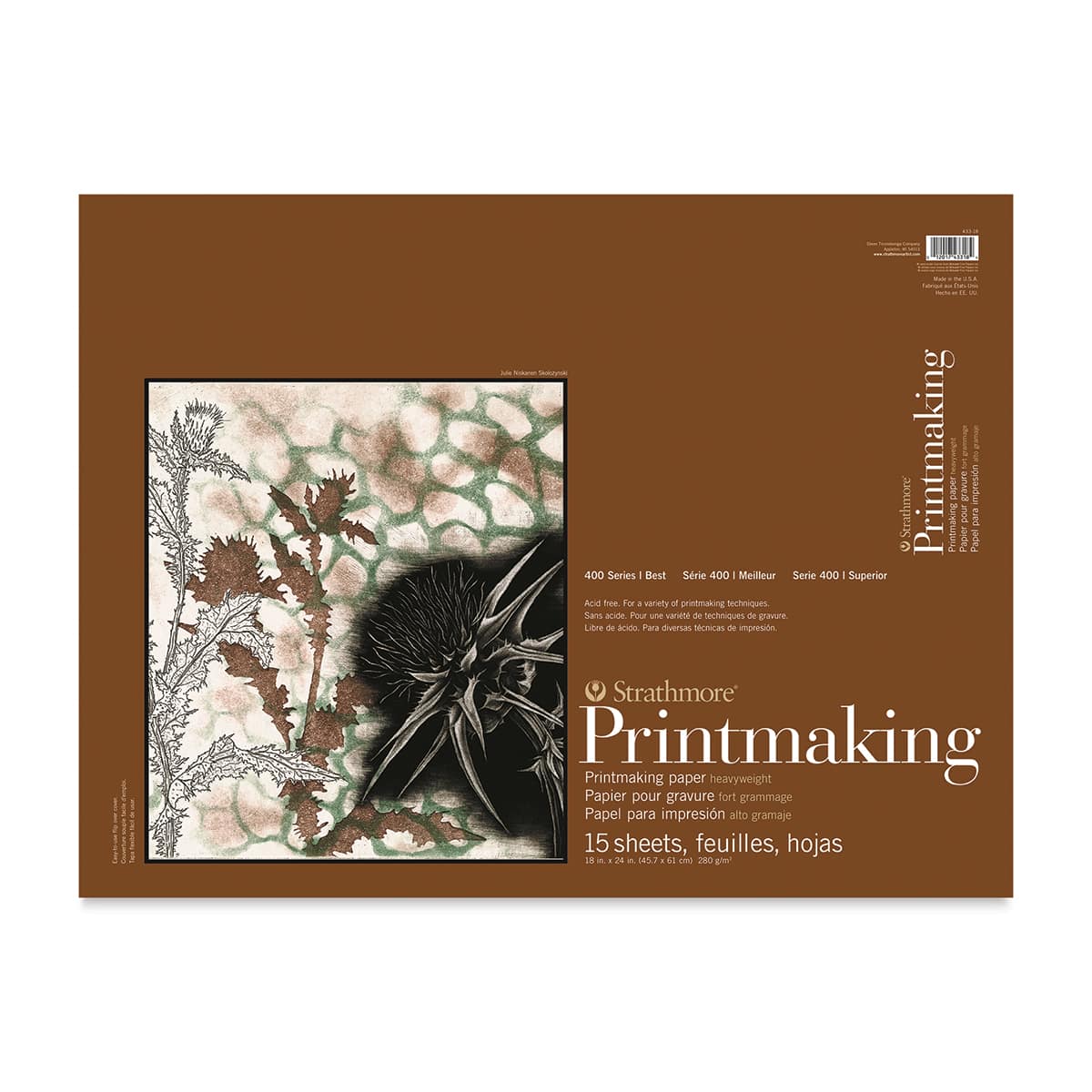 Strathmore® 400 Series Printmaking Heavyweight Paper Pad in White | 18" x 24"