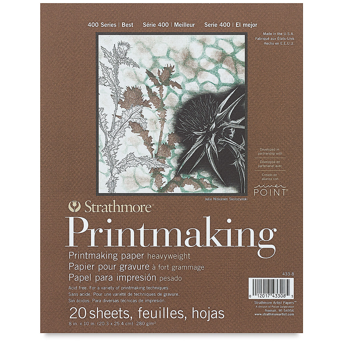 Strathmore® 400 Series Printmaking Heavyweight Paper Pad in White | 8" x 10"