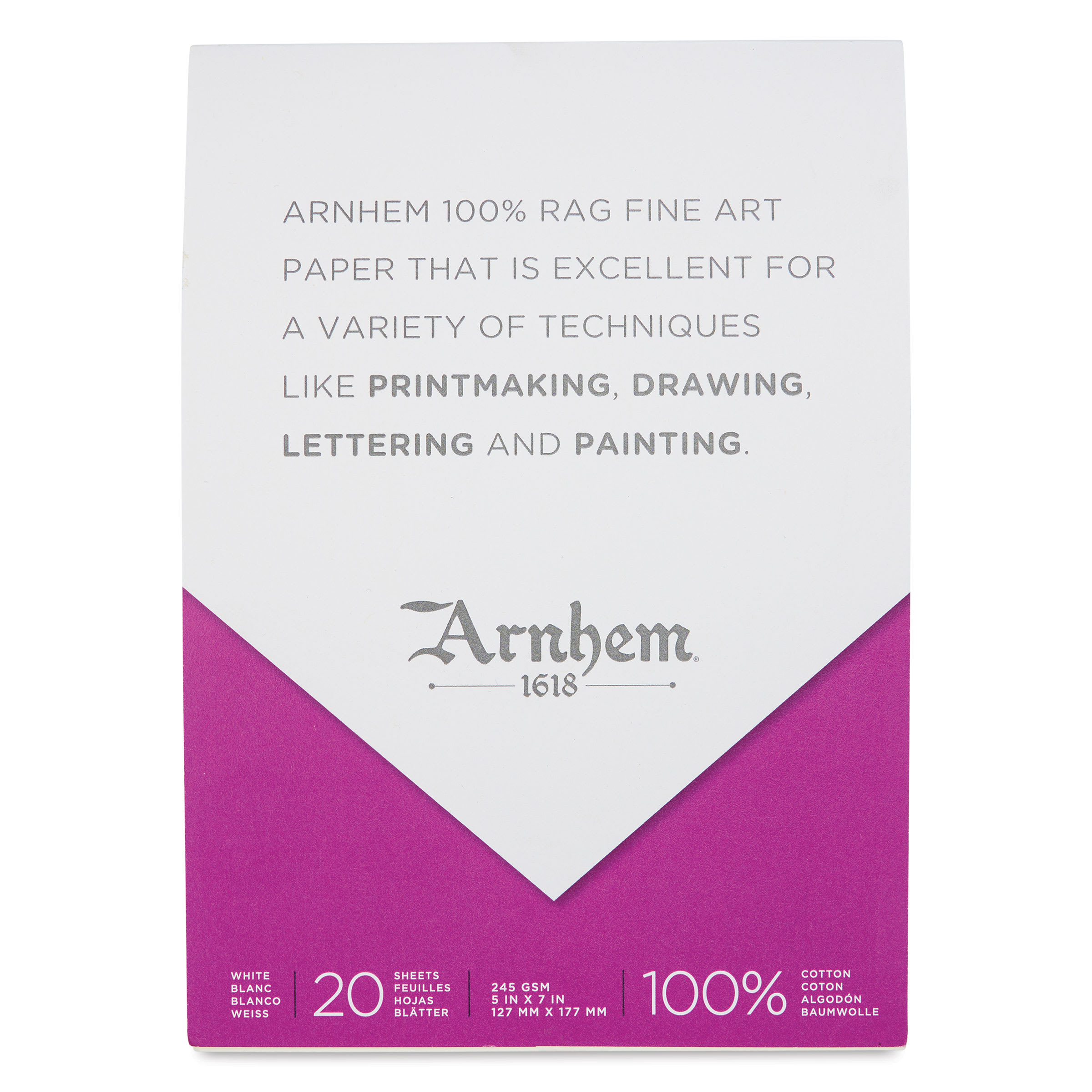 Arnhem 1618 Paper Pad by Speedball - White, 5" x 7", 20 Sheets