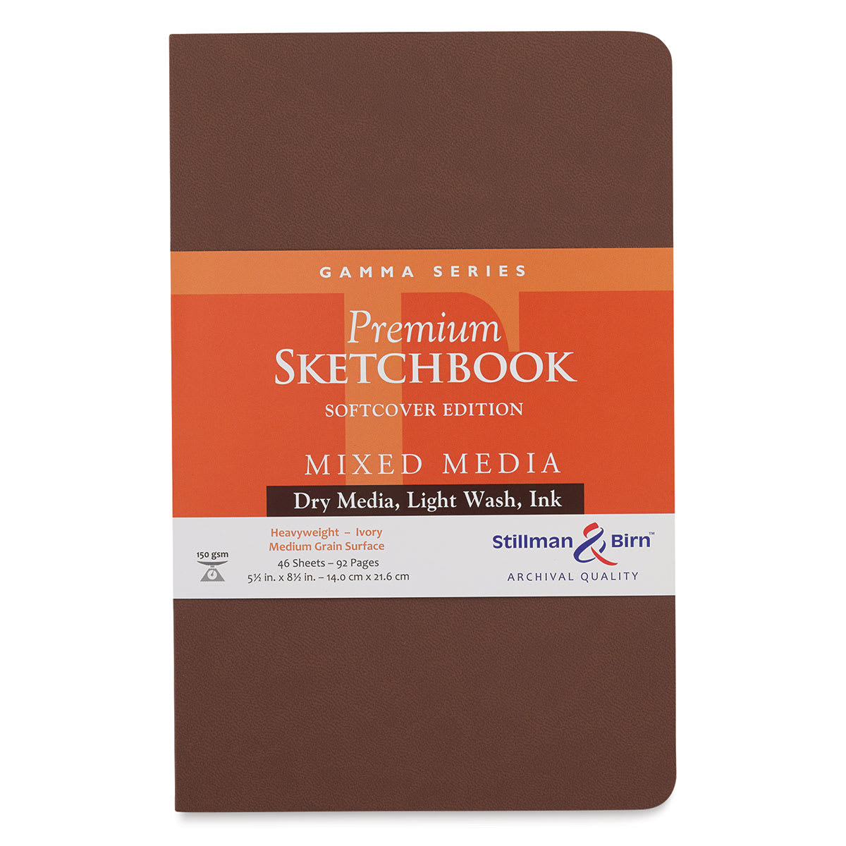Stillman & Birn Gamma Series Softcvr Sketchbook 5.5x8.5 Portrait 96pg