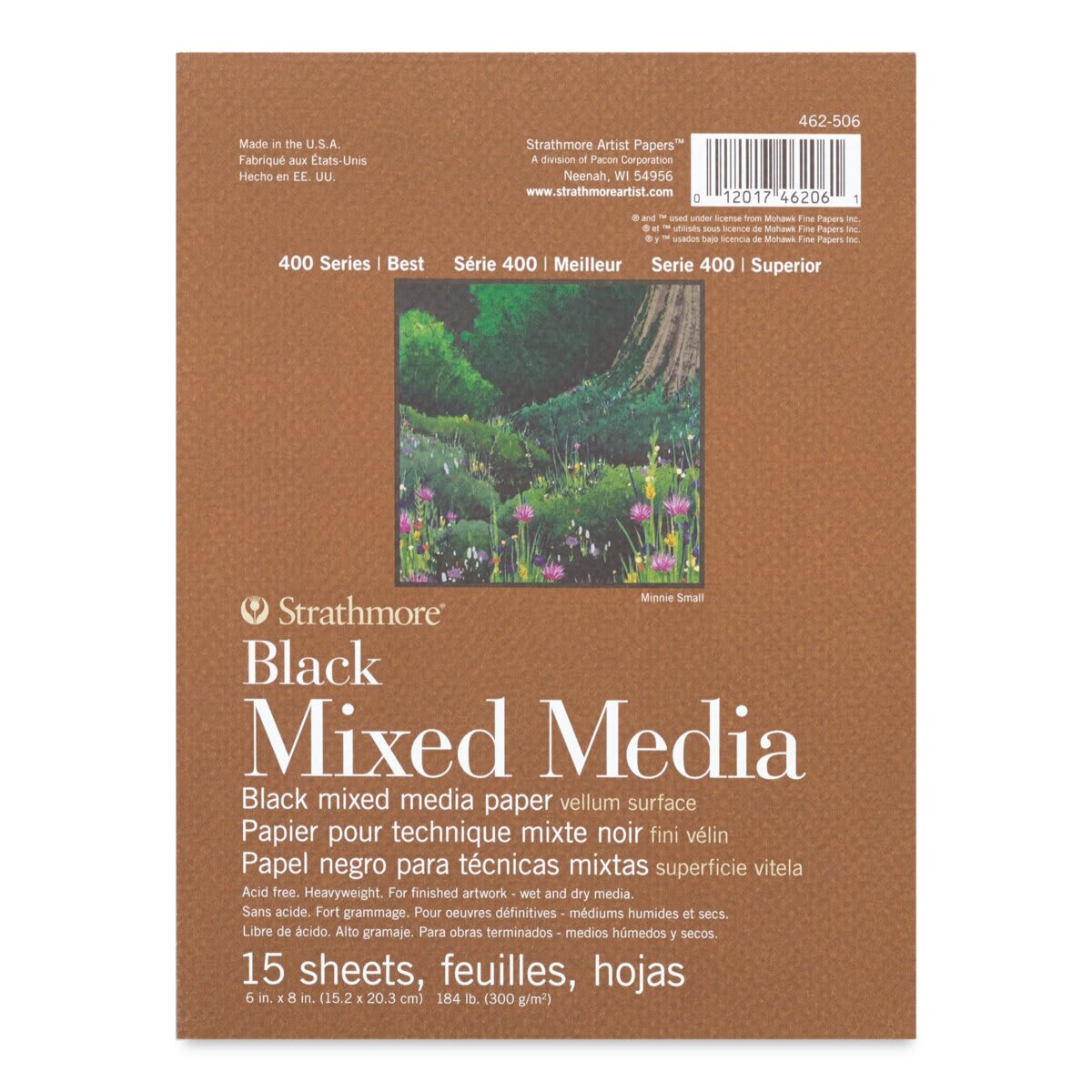12 Pack: Strathmore® 400 Series Black Mixed Media Paper Pad | 6" x 8"