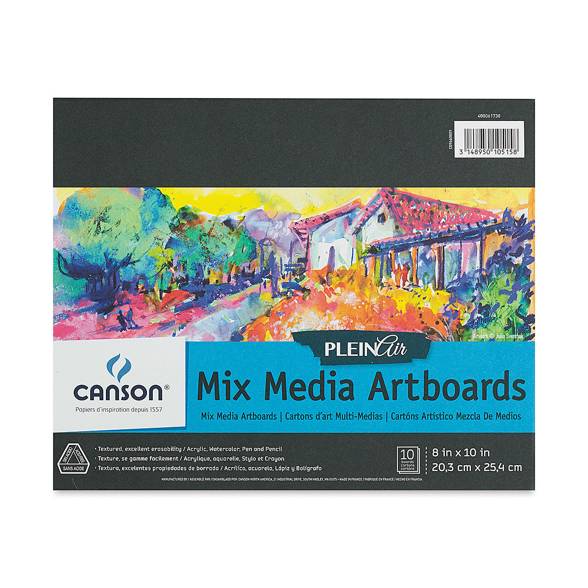 Canson® Plein Air Mix Media Artboard Pad in White | 8" x 10"
