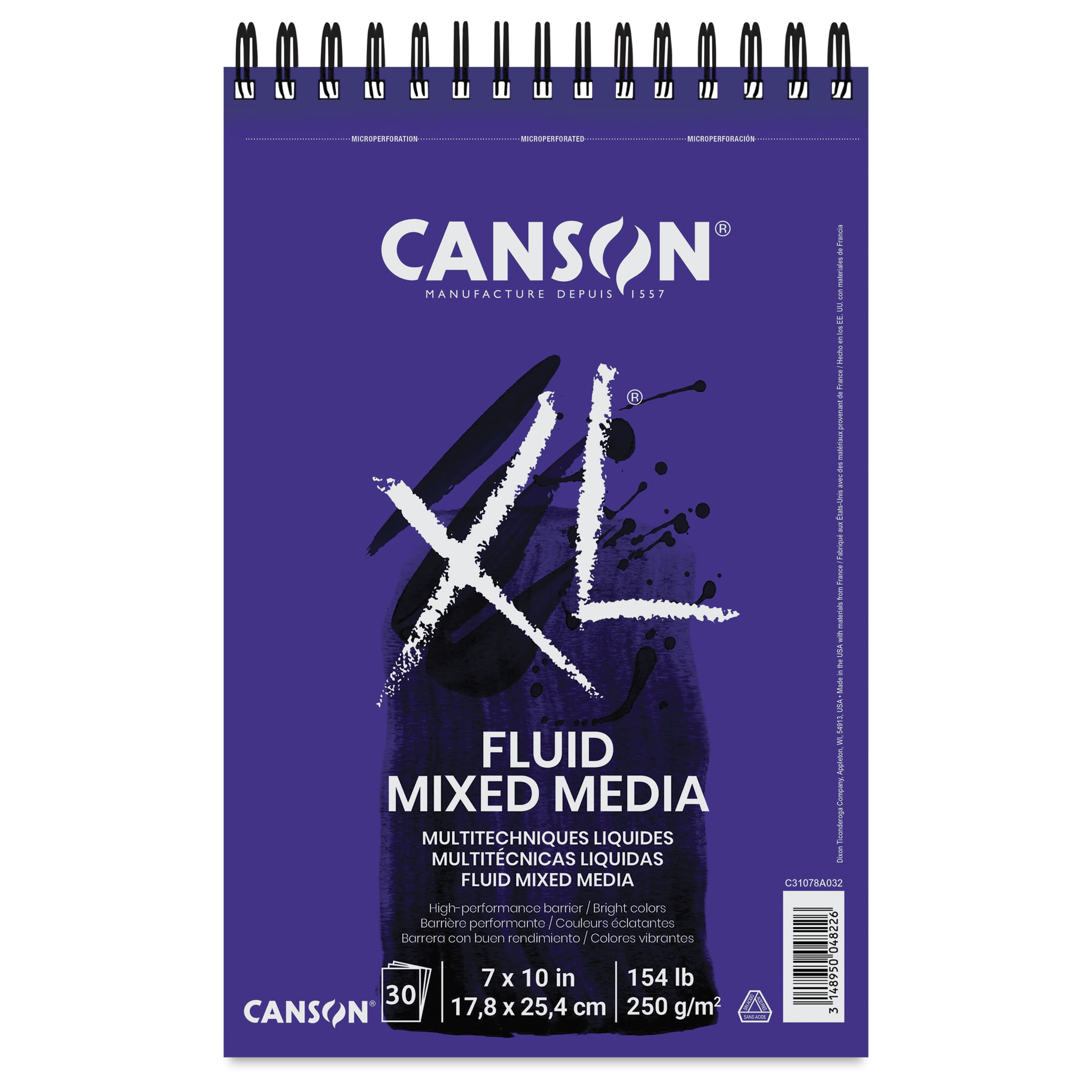 12 Pack: Canson® XL® Fluid Mixed Media Paper Pad, 7" x 10"