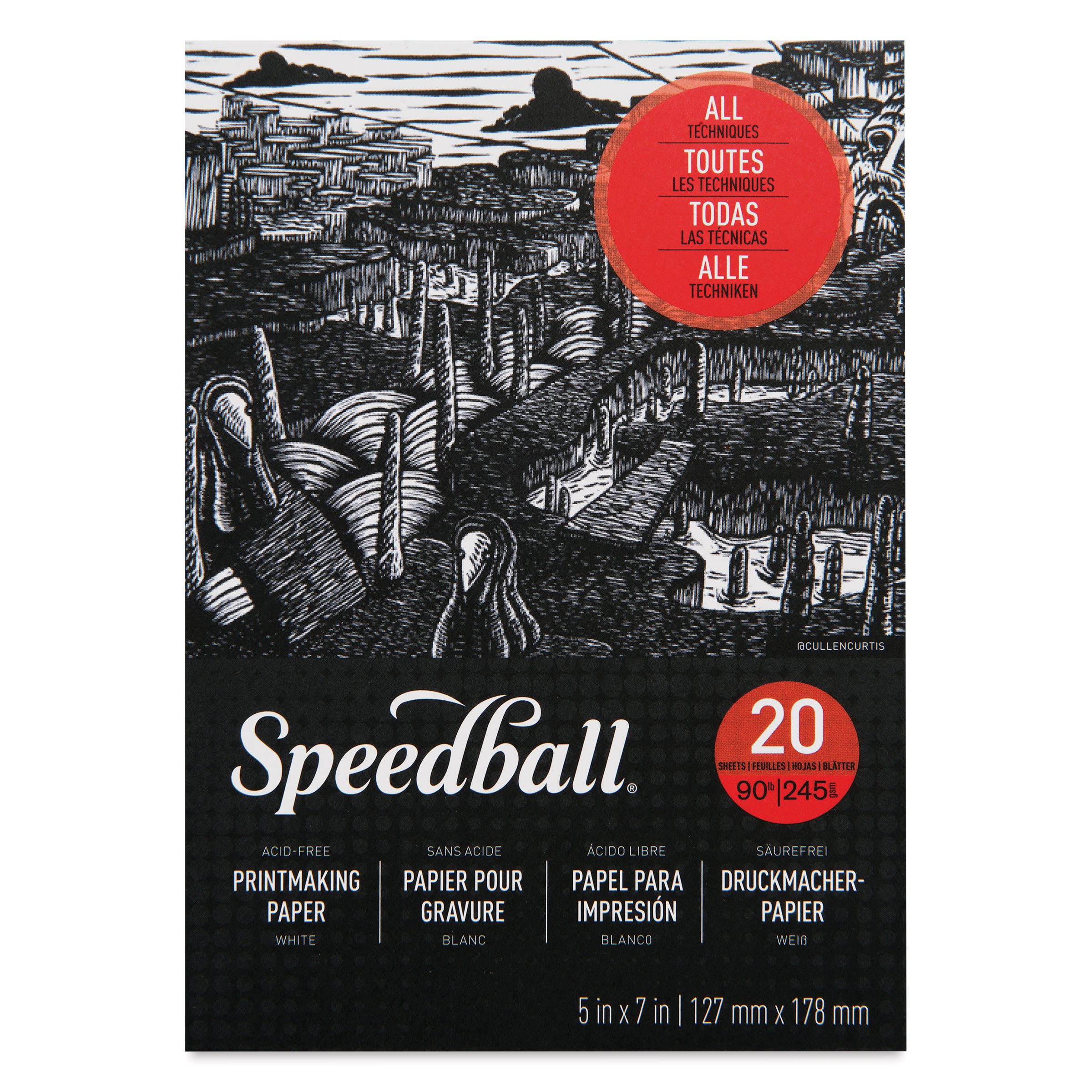 Speedball Printmaking Pad - 5" x 7", 20 Sheets, 90 lb