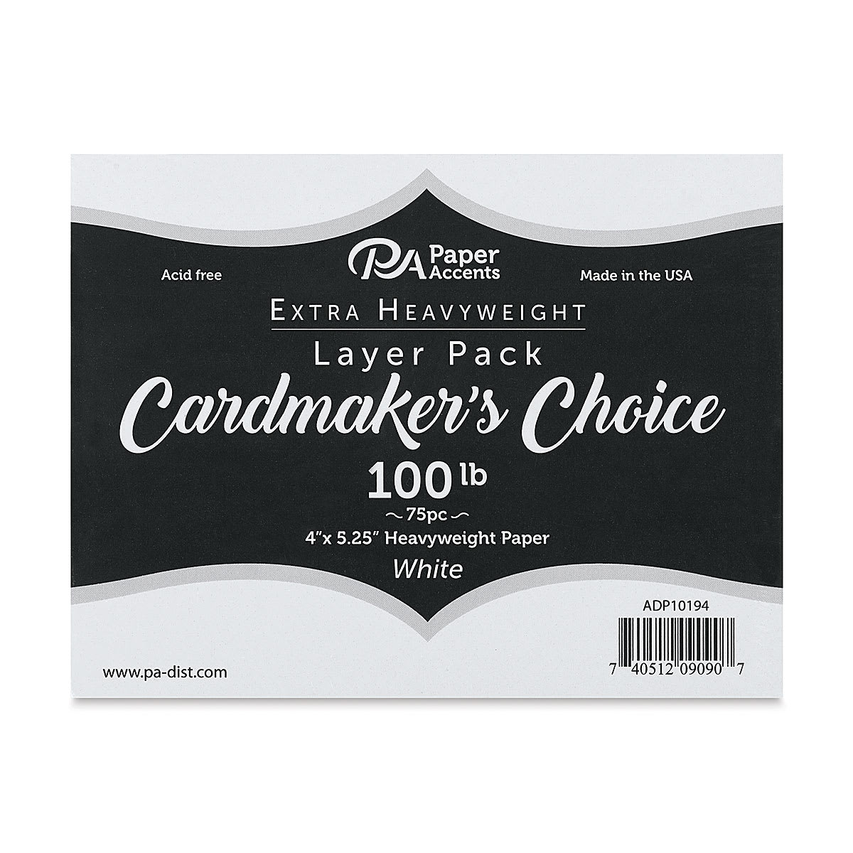 Paper Accents Cardmaker's Choice Cardstock Pack - 75 Sheets, 4" x 5-1/4"