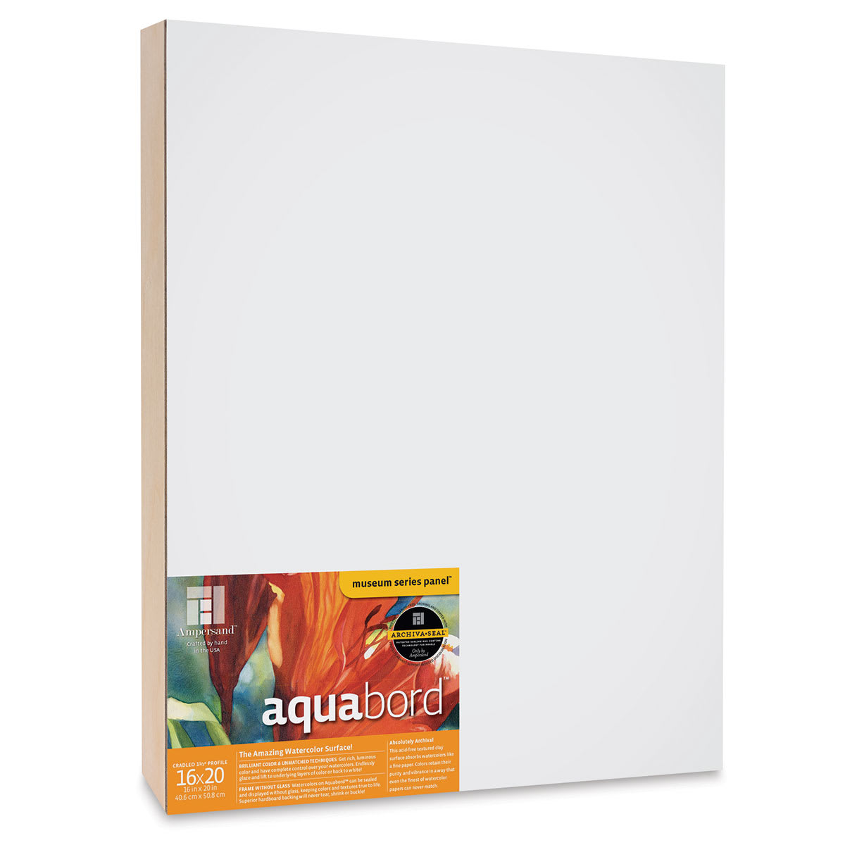 Ampersand Aquabord Panel - 16" x 20", 1-1/2" Cradled