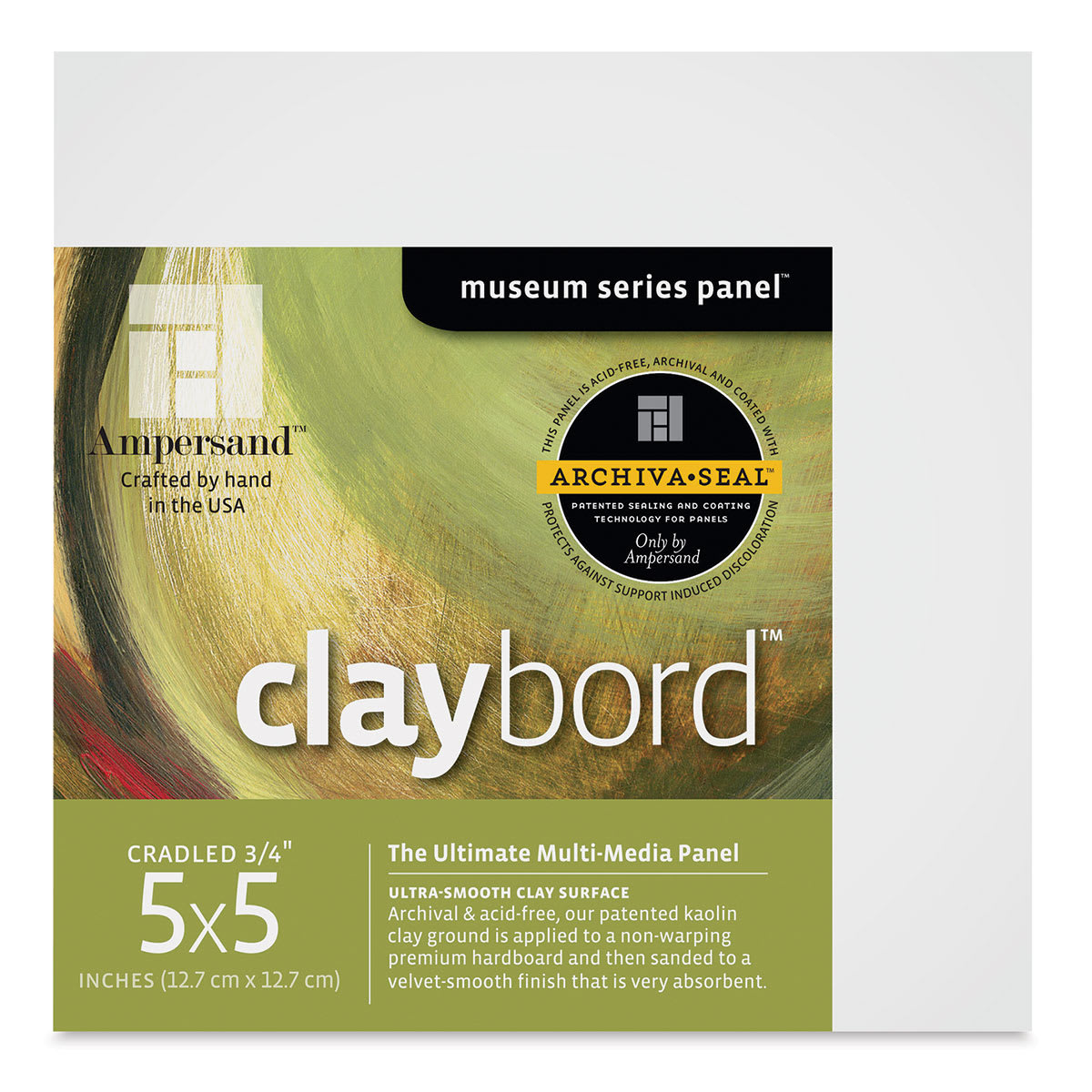 Ampersand CBS055C Cradled Claybord 5 X 5 In.
