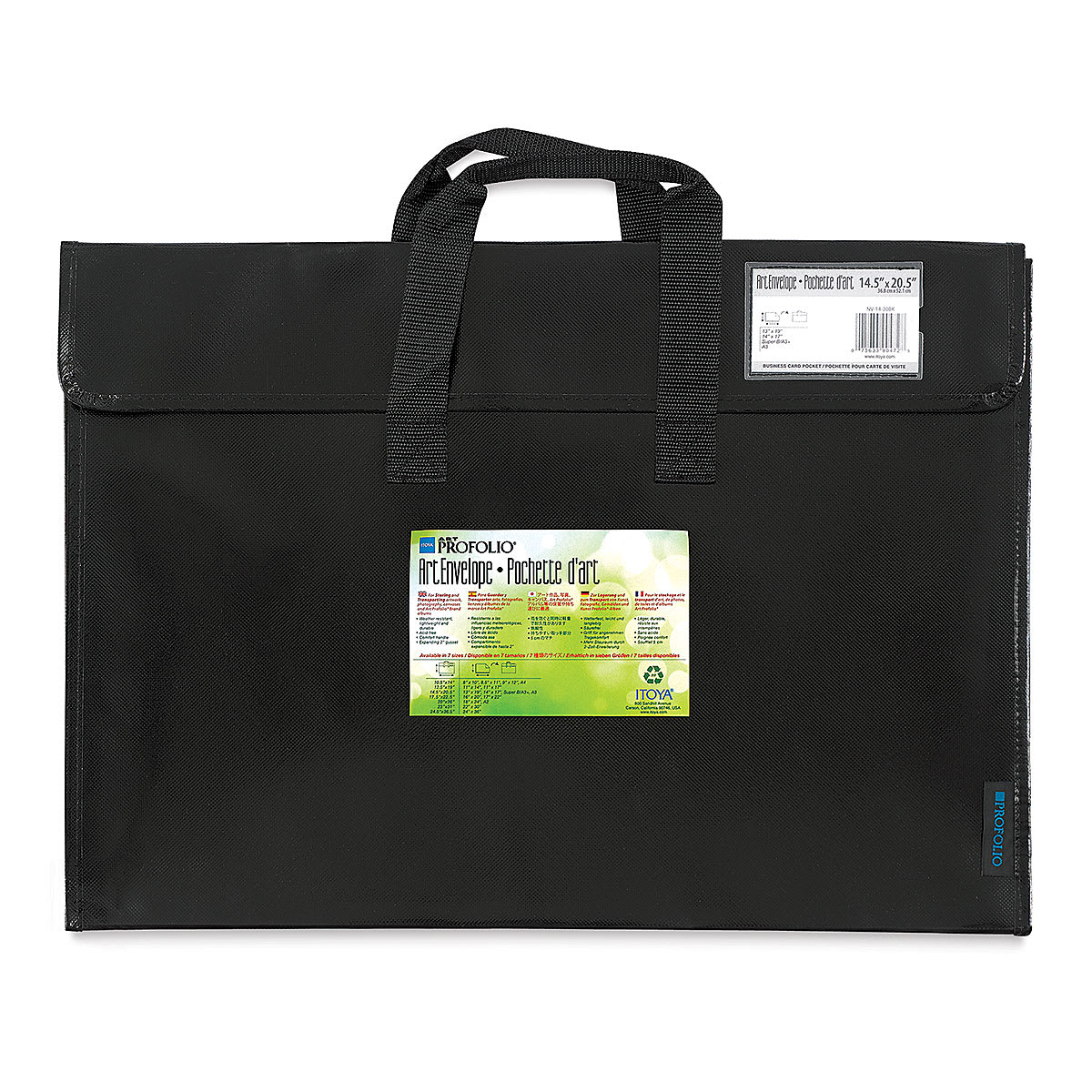 Itoya Art Profolio All-Weather Portfolio - 14-1/2" x 20", Black