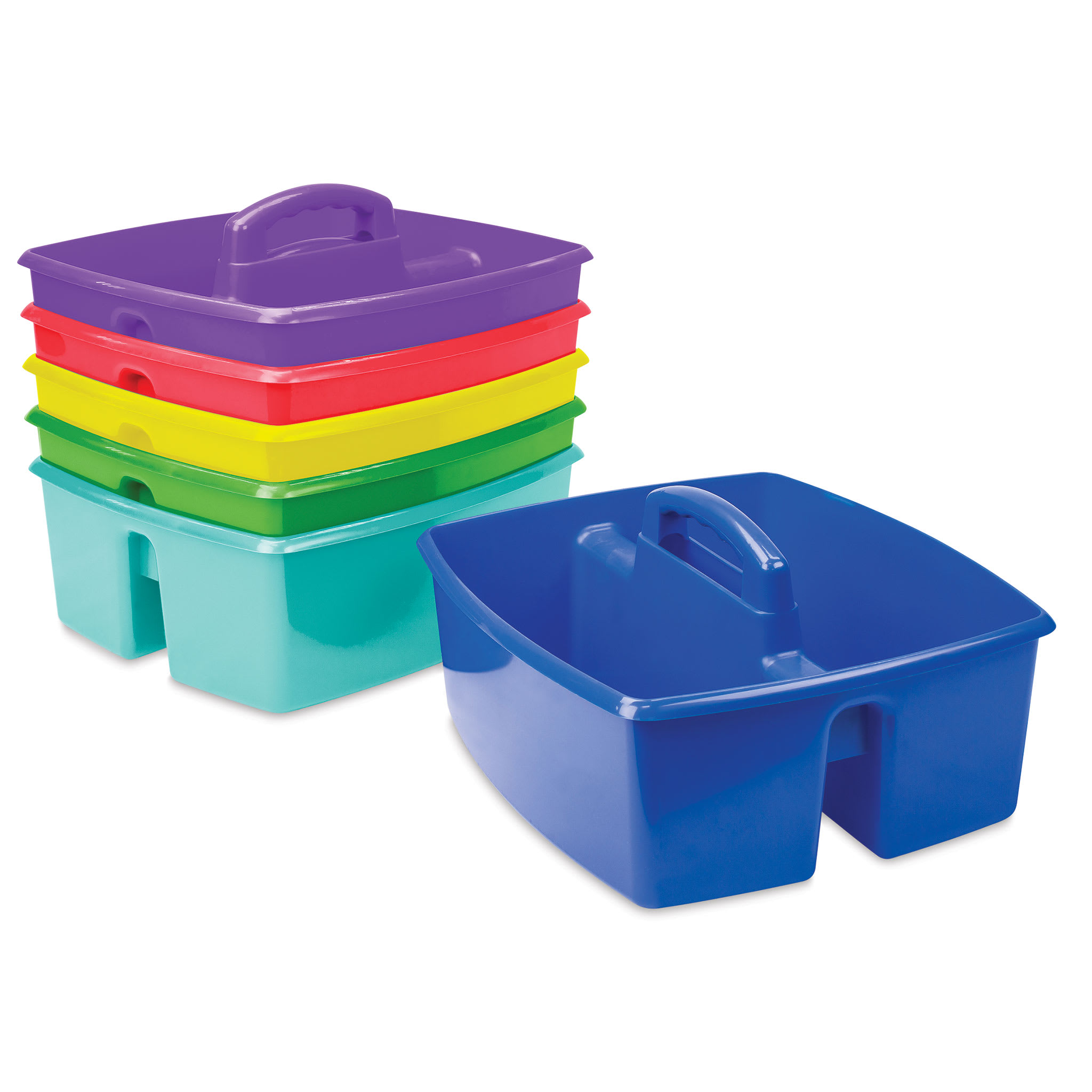 Storex Large Caddy, 6.375 x 11 x 13, Assorted Colors, 6/Carton (00948E06C) | Quill