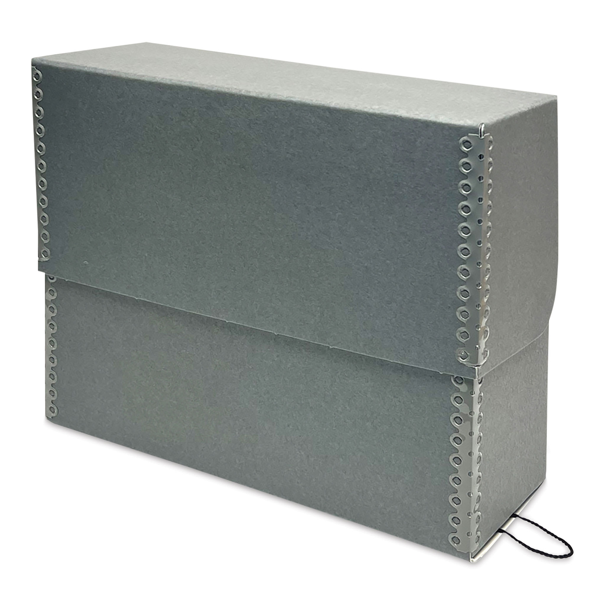 Lineco Archival Document Storage Case - Blue Gray, 12-1/2" x 10-1/2" x 5"