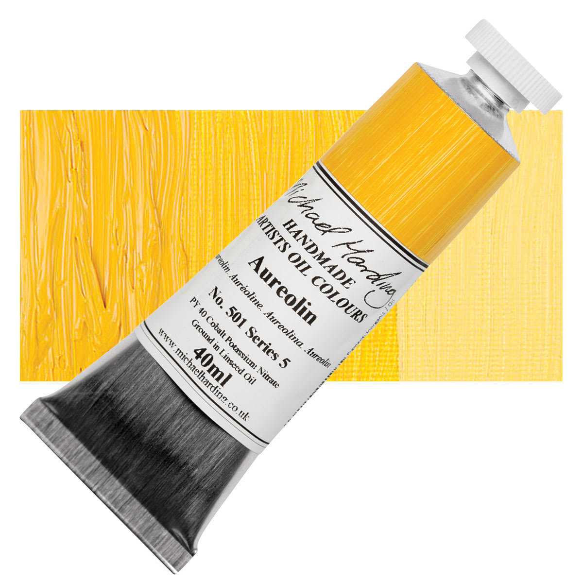 Michael Harding Artists Oil Color - Aureolin, 40 ml tube