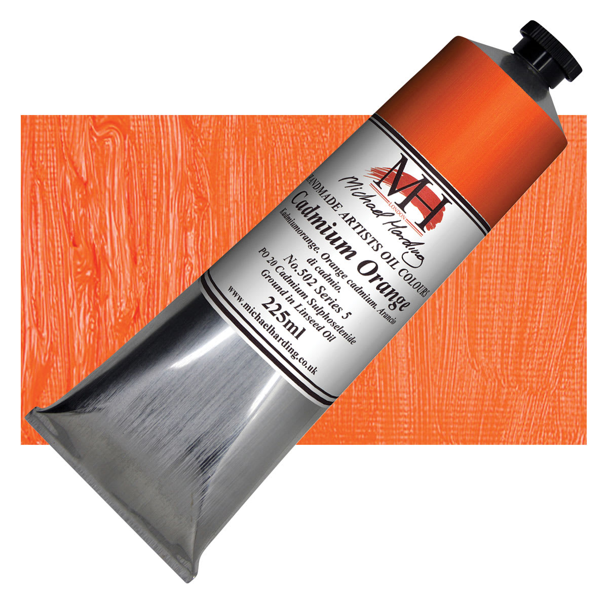 Michael Harding Artists Oil Color - Cadmium Orange, 225 ml tube