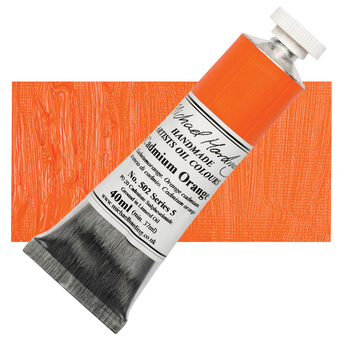 Michael Harding Artists Oil Color - Cadmium Orange, 40 ml tube