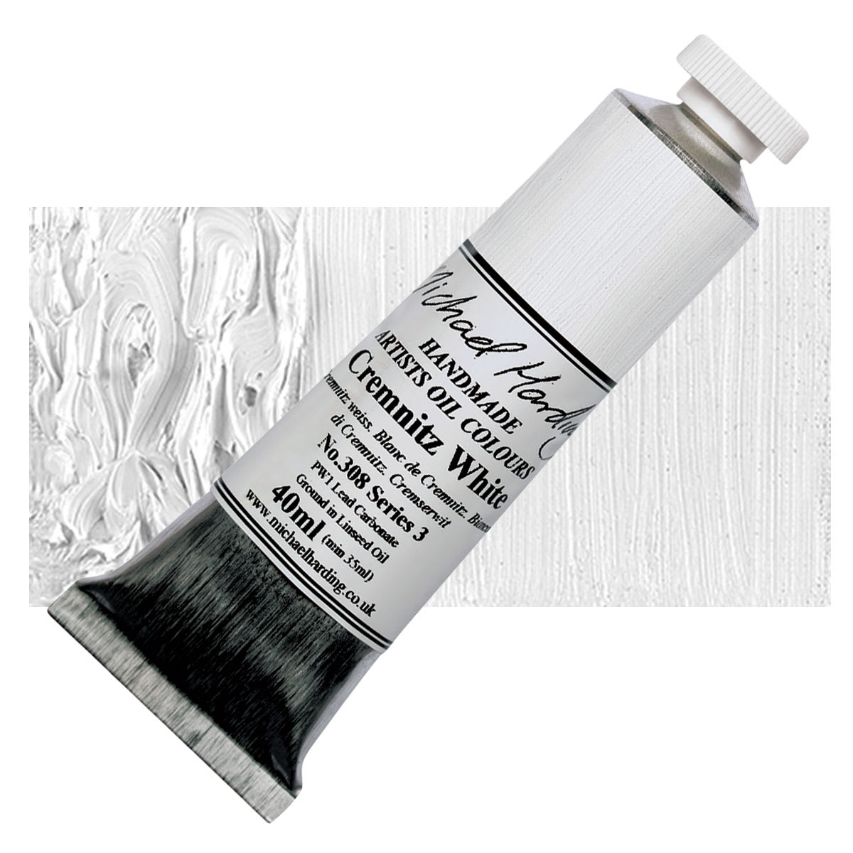Michael Harding Artists Oil Color - Cremnitz White (Linseed Oil), 40 ml tube