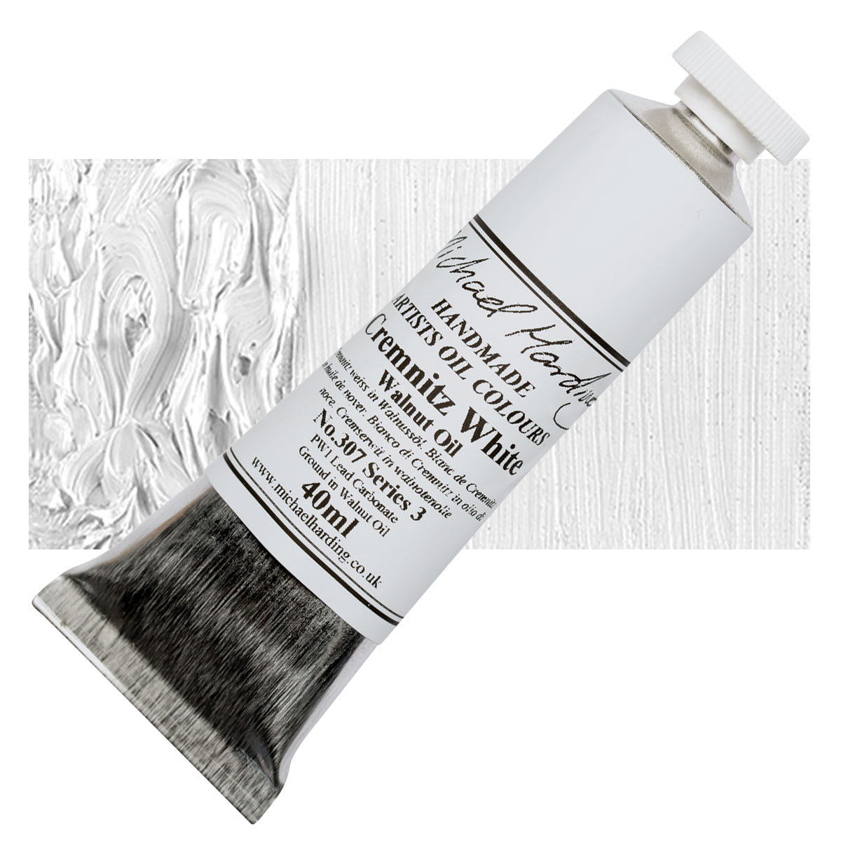 Michael Harding Artists Oil Color - Cremnitz White (Walnut Oil), 40 ml tube