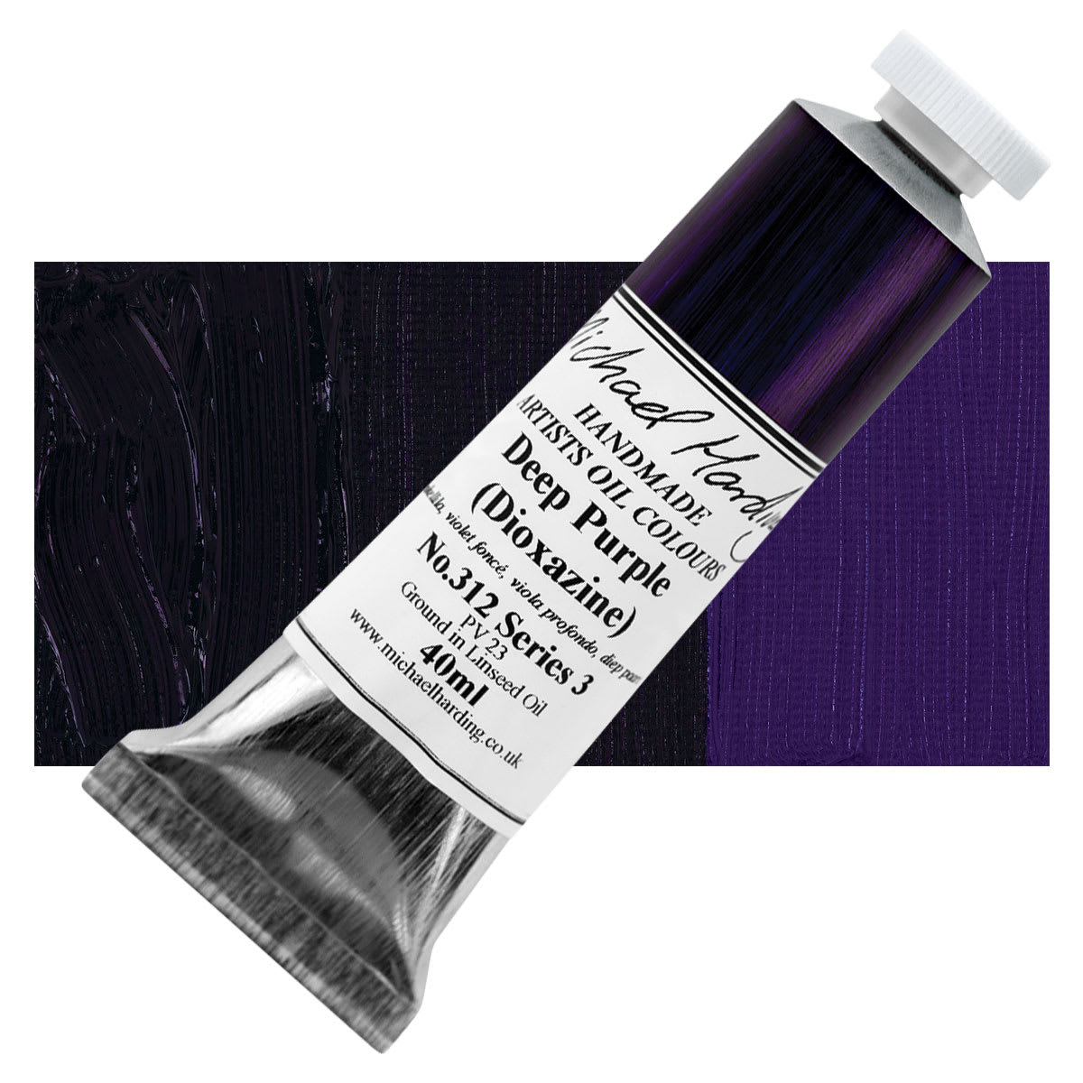 Michael Harding Artists Oil Color - Deep Purple (Dioxazine), 40 ml tube